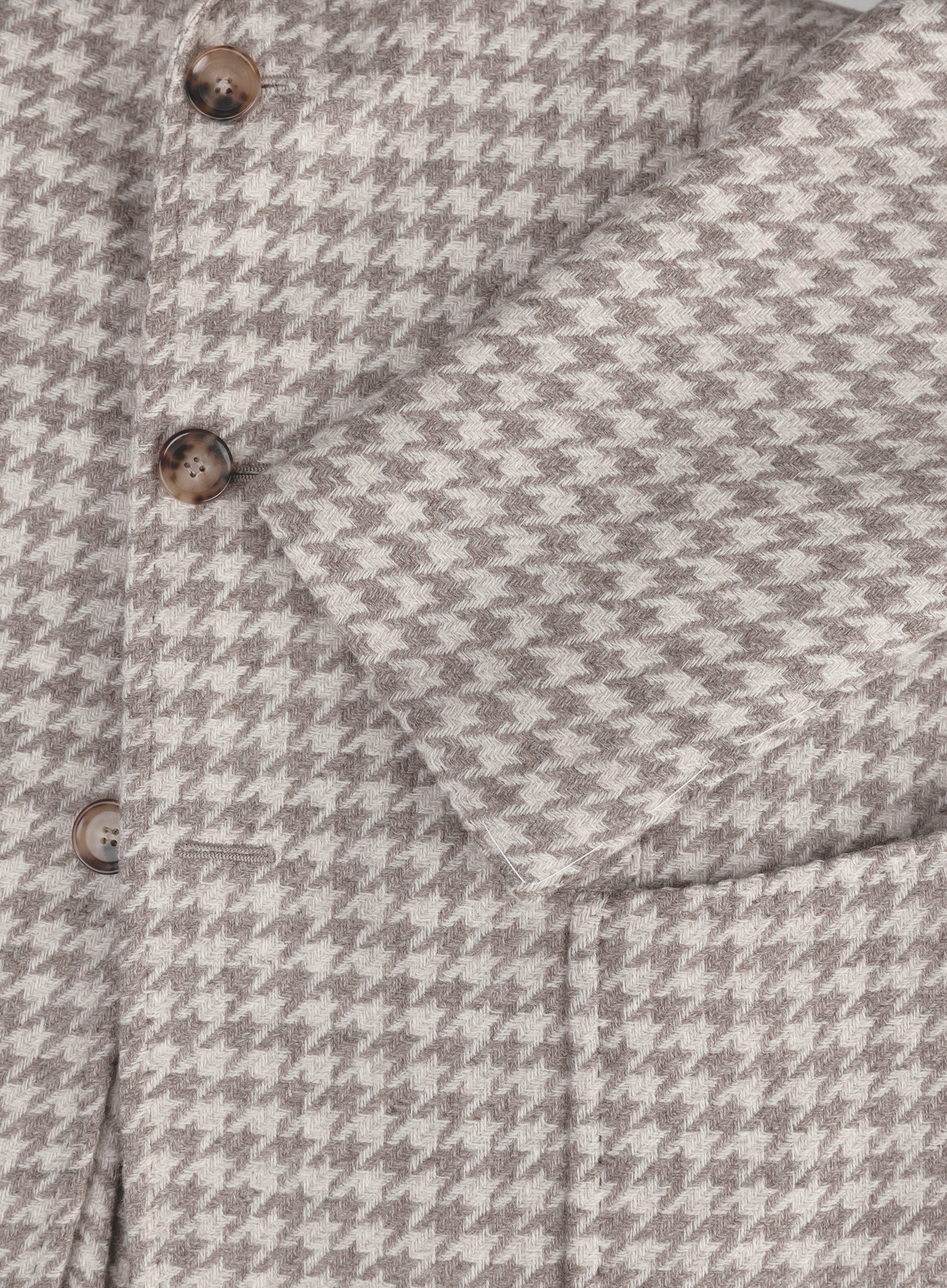 Pied-de-poule jasje van wol en cashmere | FULL_WIDTH | Beige