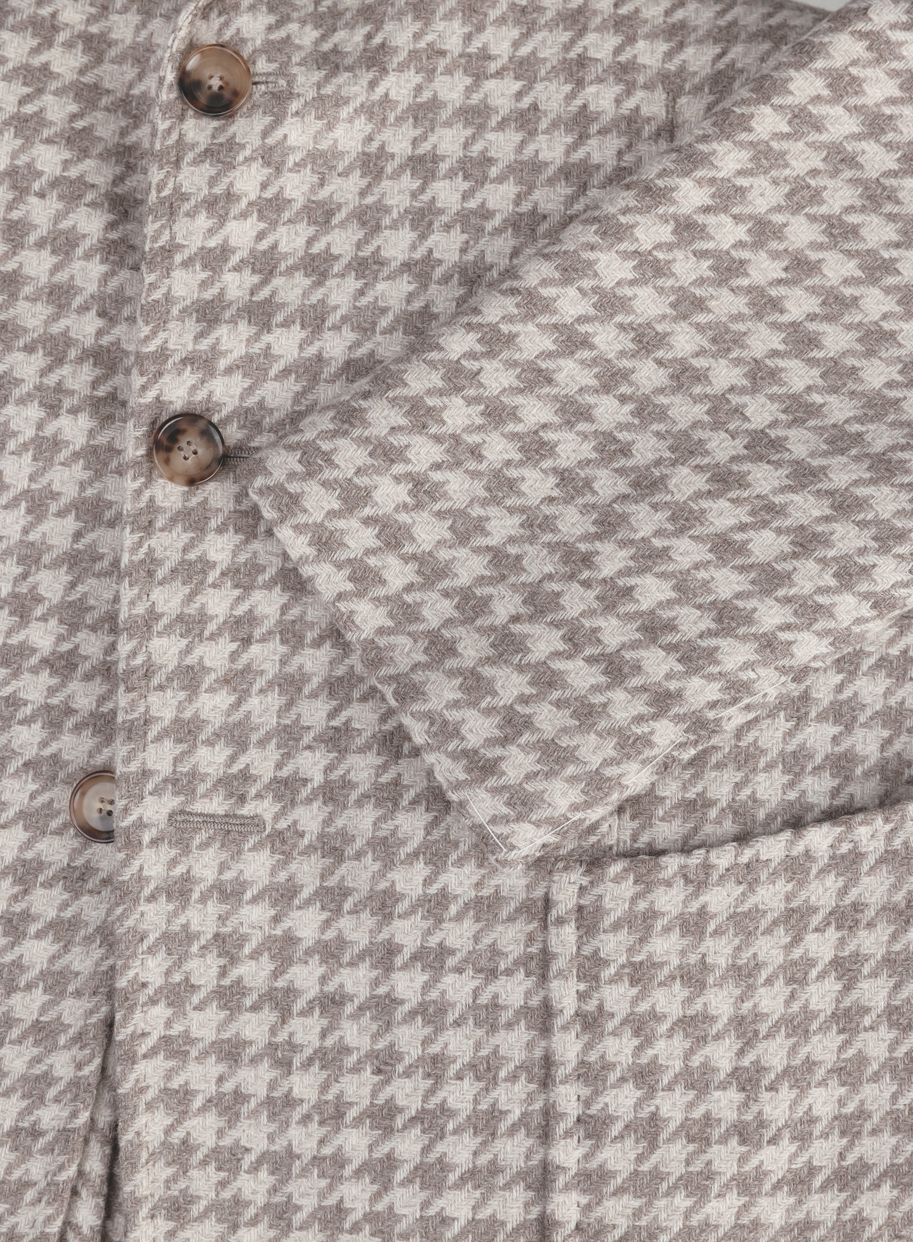 Pied-de-poule jasje van wol en cashmere | FULL_WIDTH | Beige