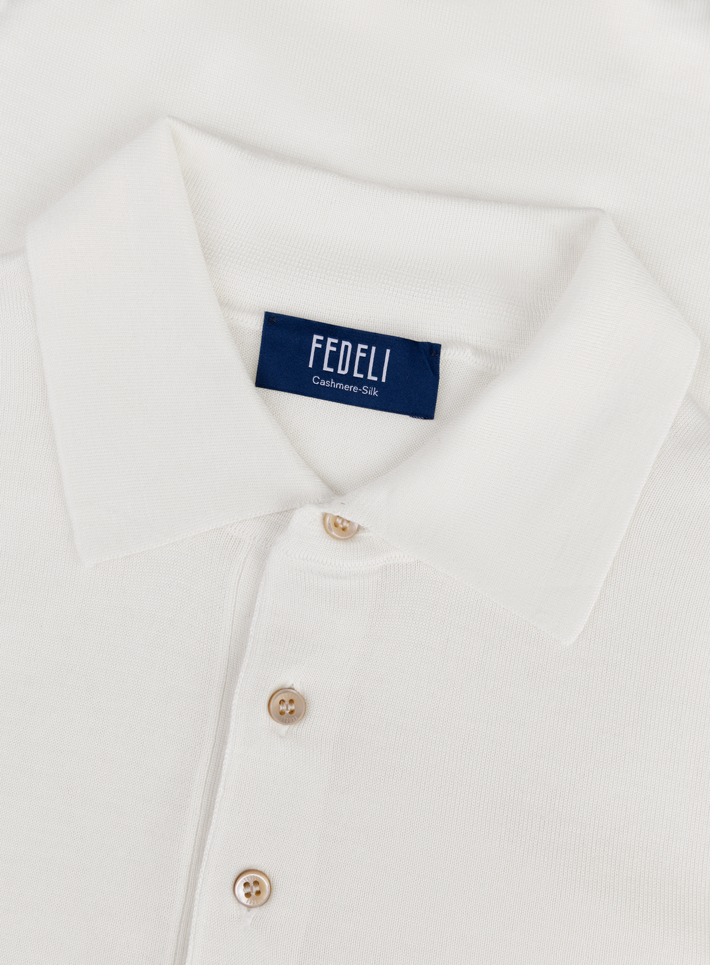 Polo van cashmere en zijde | FULL_WIDTH | Off-White