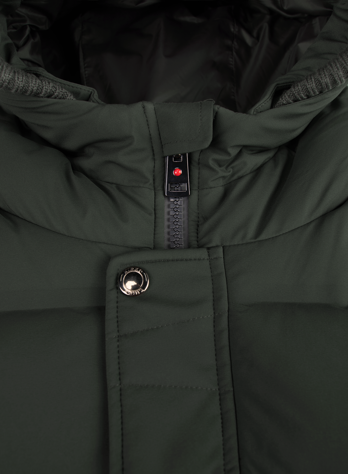 Gewatteerde jas met capuchon | FULL_WIDTH | Groen