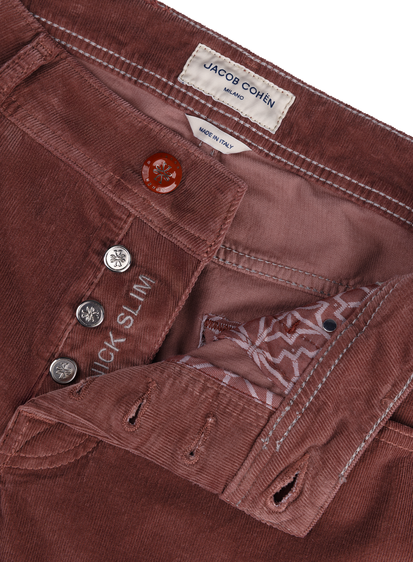 Corduroy Nick slim-fit jeans | FULL_WIDTH | Rood