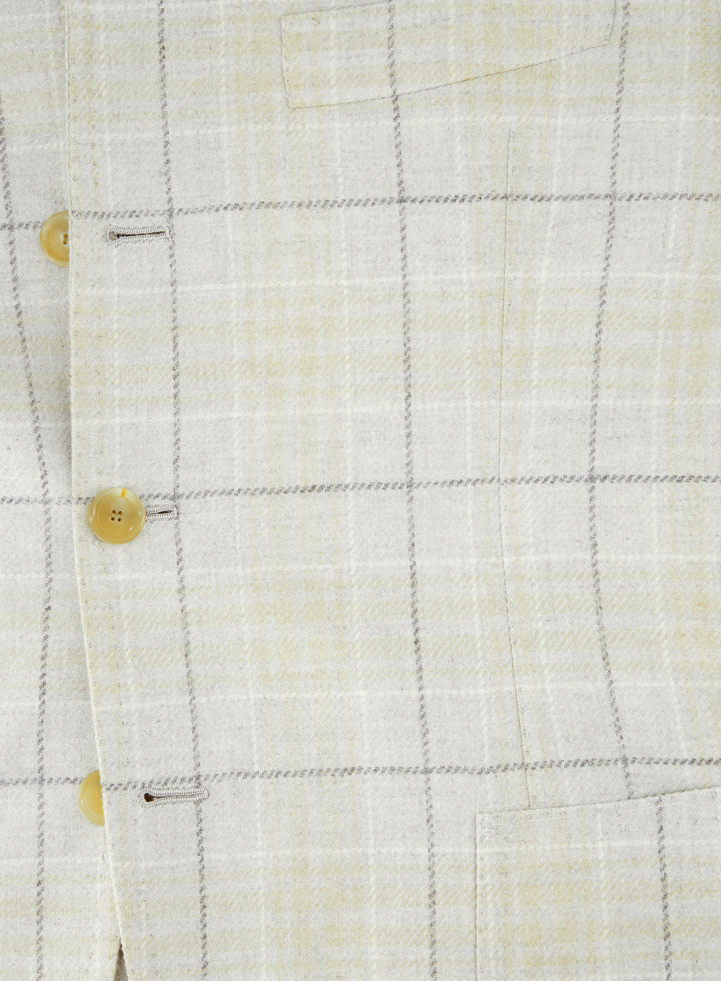 Handgemaakt glencheck jasje van cashmere | FULL_WIDTH | Beige