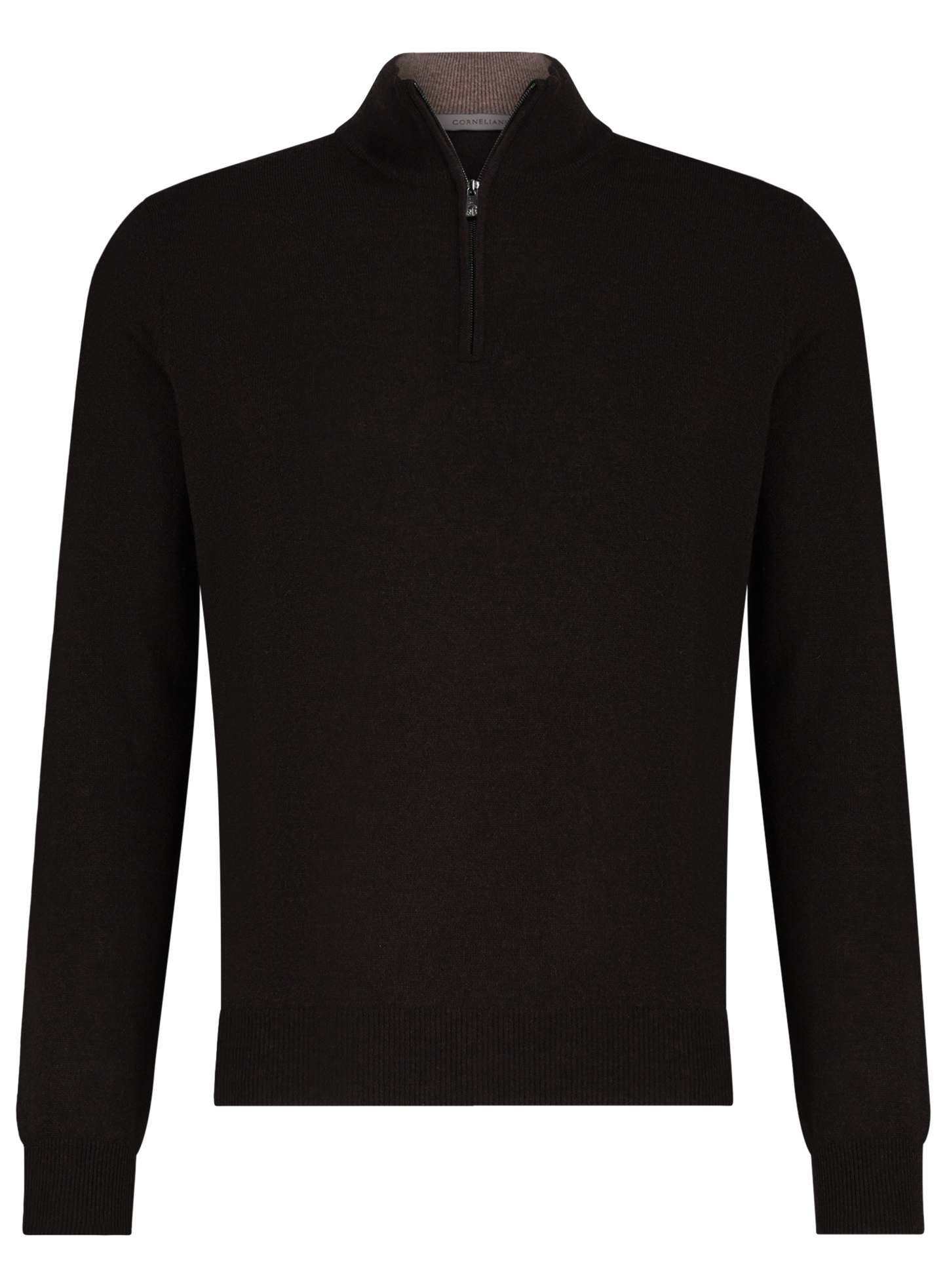 Half-zip vest van wol en cashmere | D.Bruin