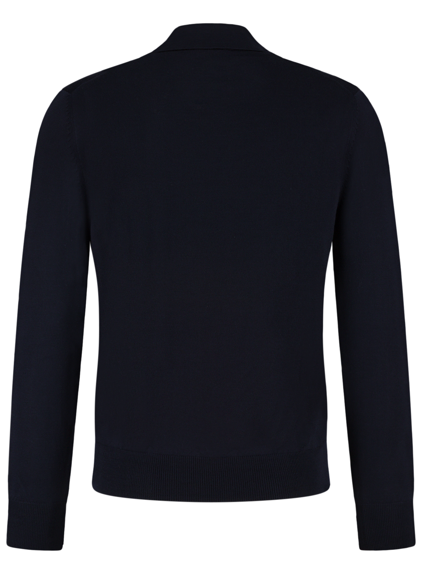 Buttonless polo van wol | BLUE NAVY