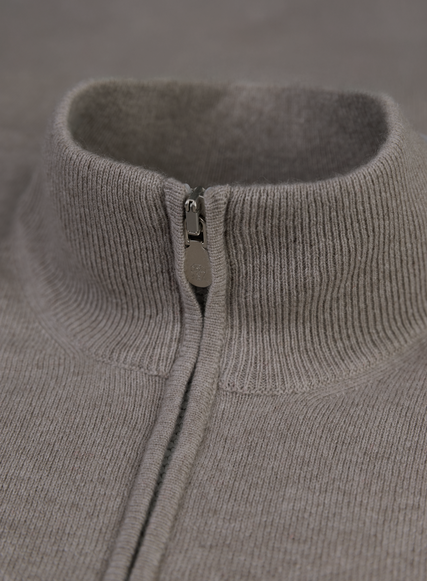 Half-zip ritsvest van cashmere | FULL_WIDTH | TAUPE