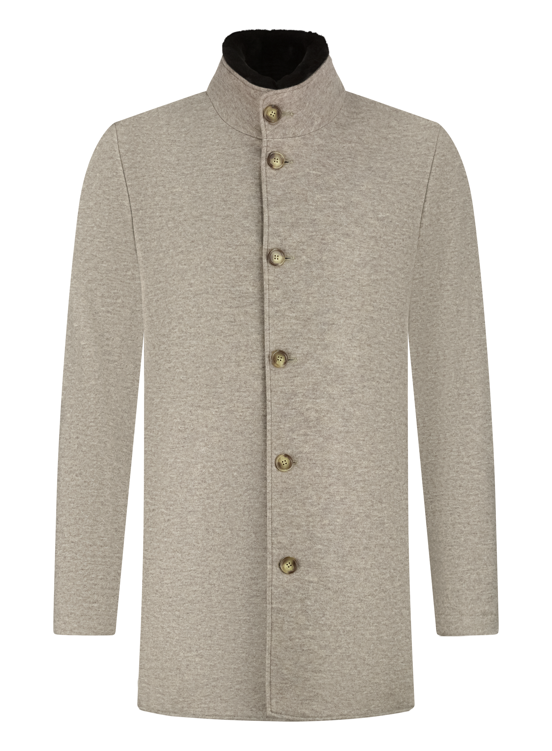 Jas van cashmere | TAUPE