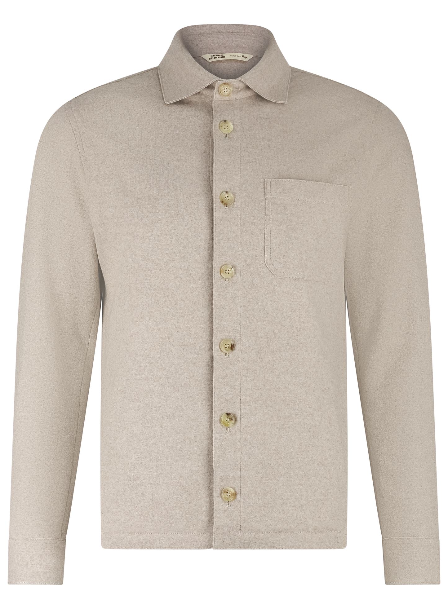 Overshirt van wol en cashmere | Beige