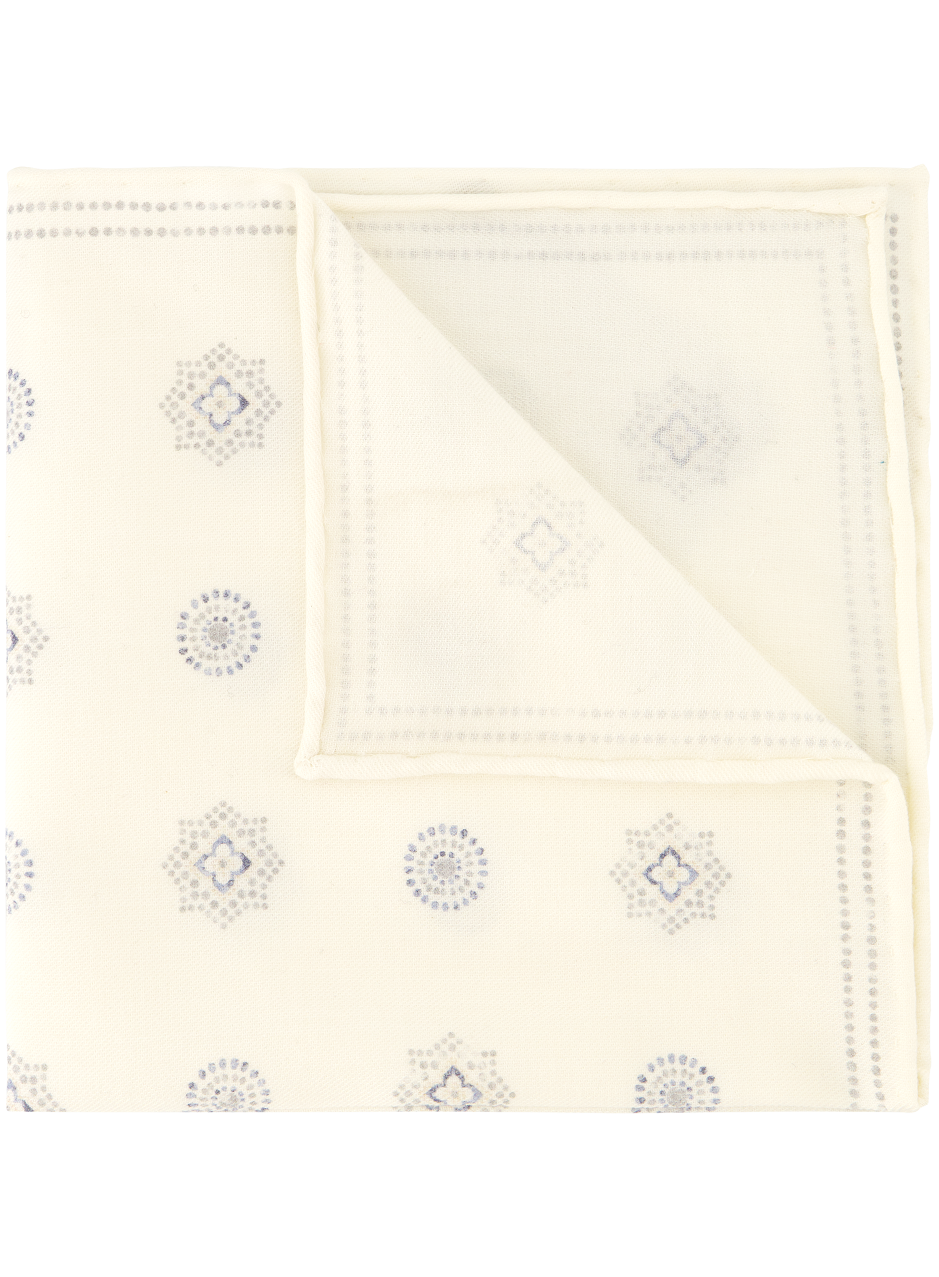 Pochet met print van wol en katoen | ROOM-WIT