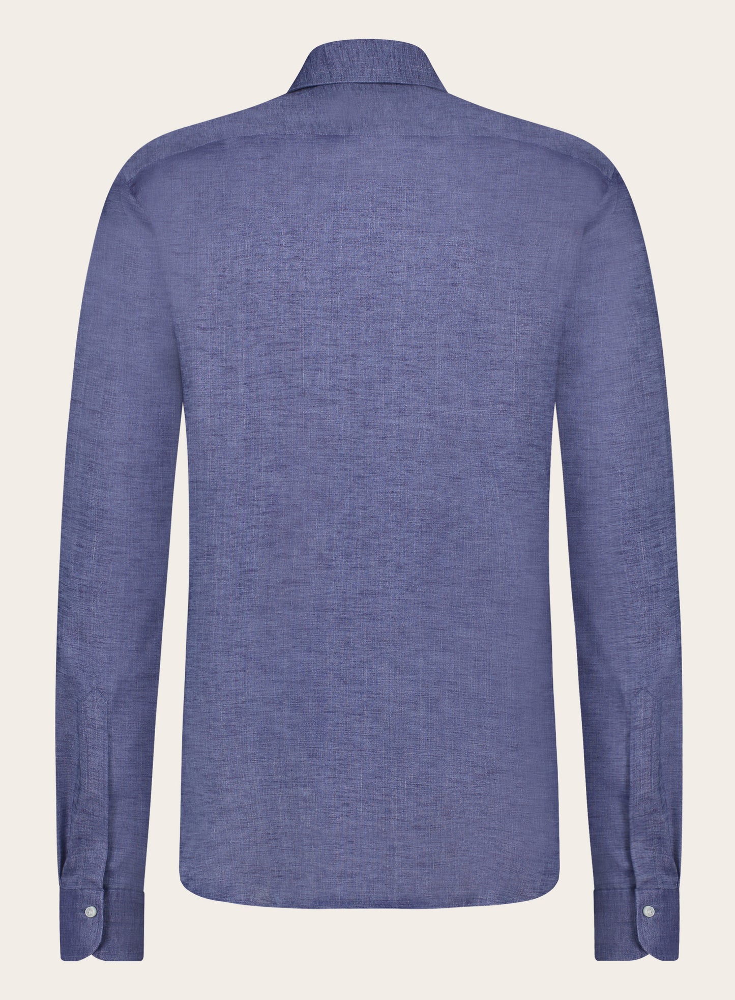 Stretch shirt van linnen | MID.BLAUW