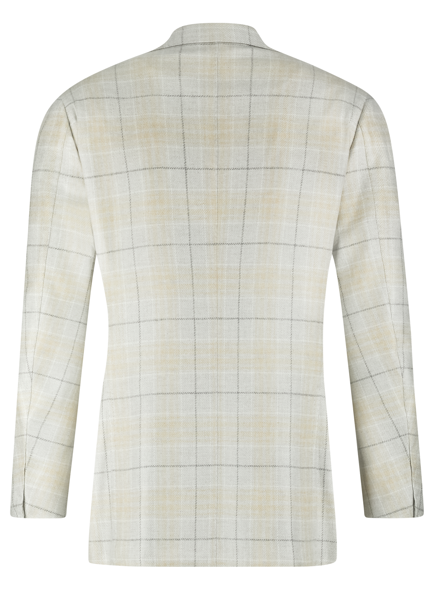 Handgemaakt glencheck jasje van cashmere | Beige