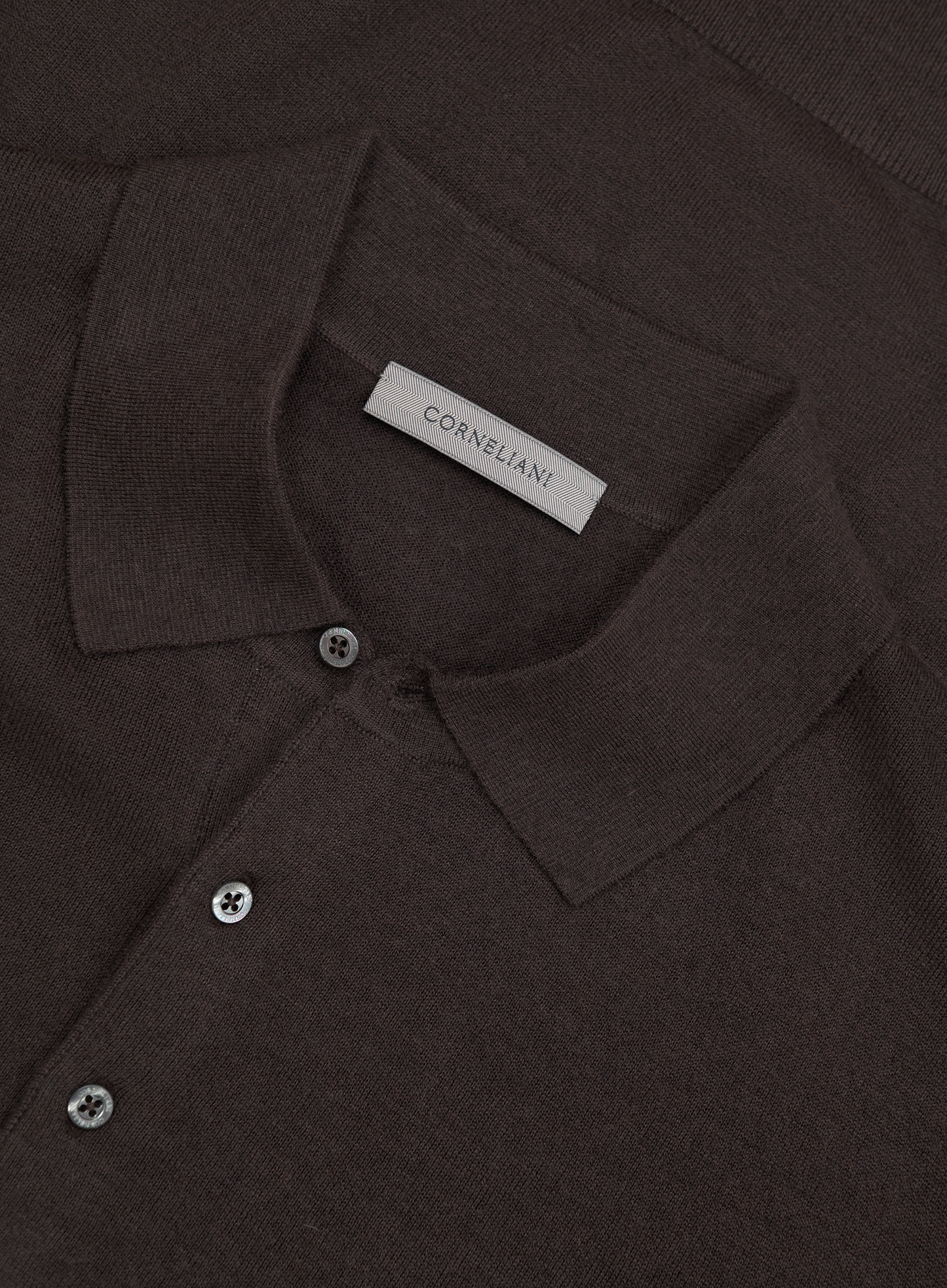 Poloshirt met lange mouwen van cashmere en zijde | FULL_WIDTH | D.Bruin