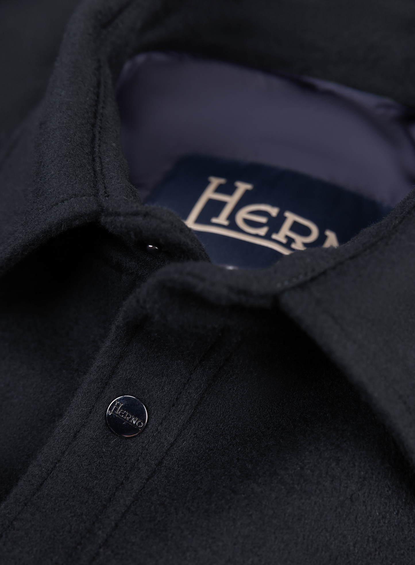 Shacket van wol en cashmere | FULL_WIDTH | BLUE NAVY