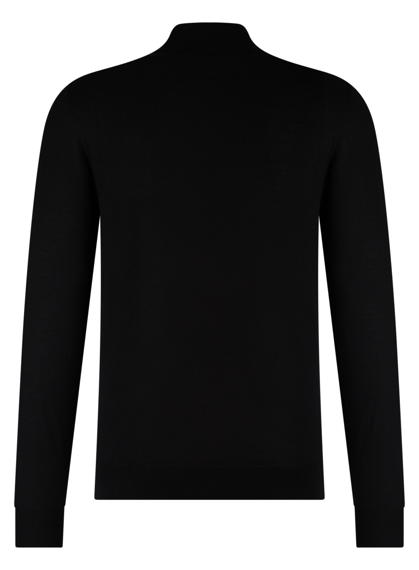 Half-zip vest van cashmere en zijde | Zwart