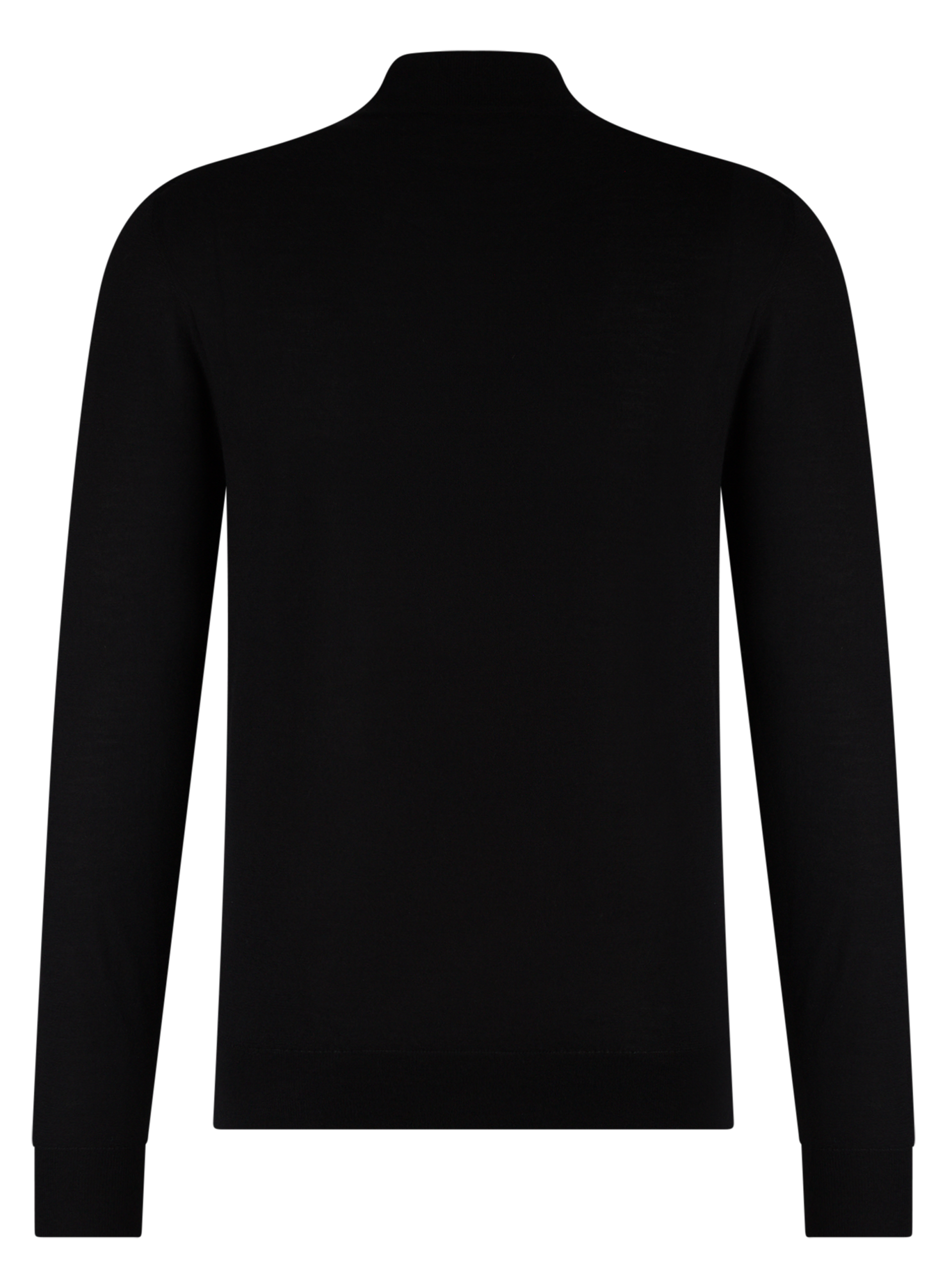 Half-zip vest van cashmere en zijde | Zwart