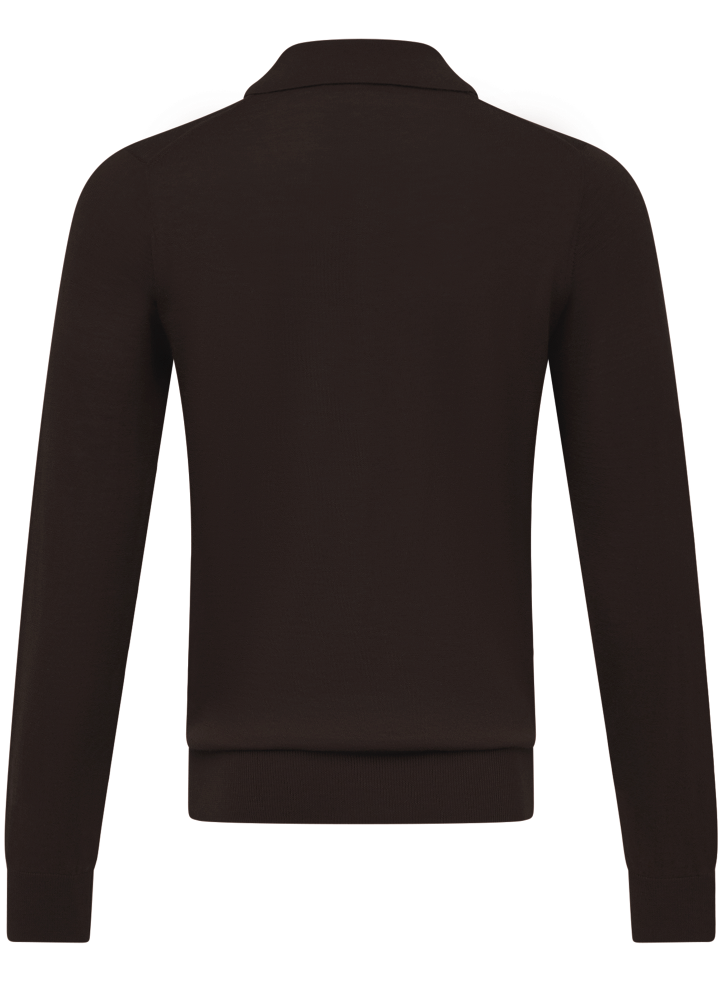 Poloshirt met lange mouwen van cashmere en zijde | D.Bruin