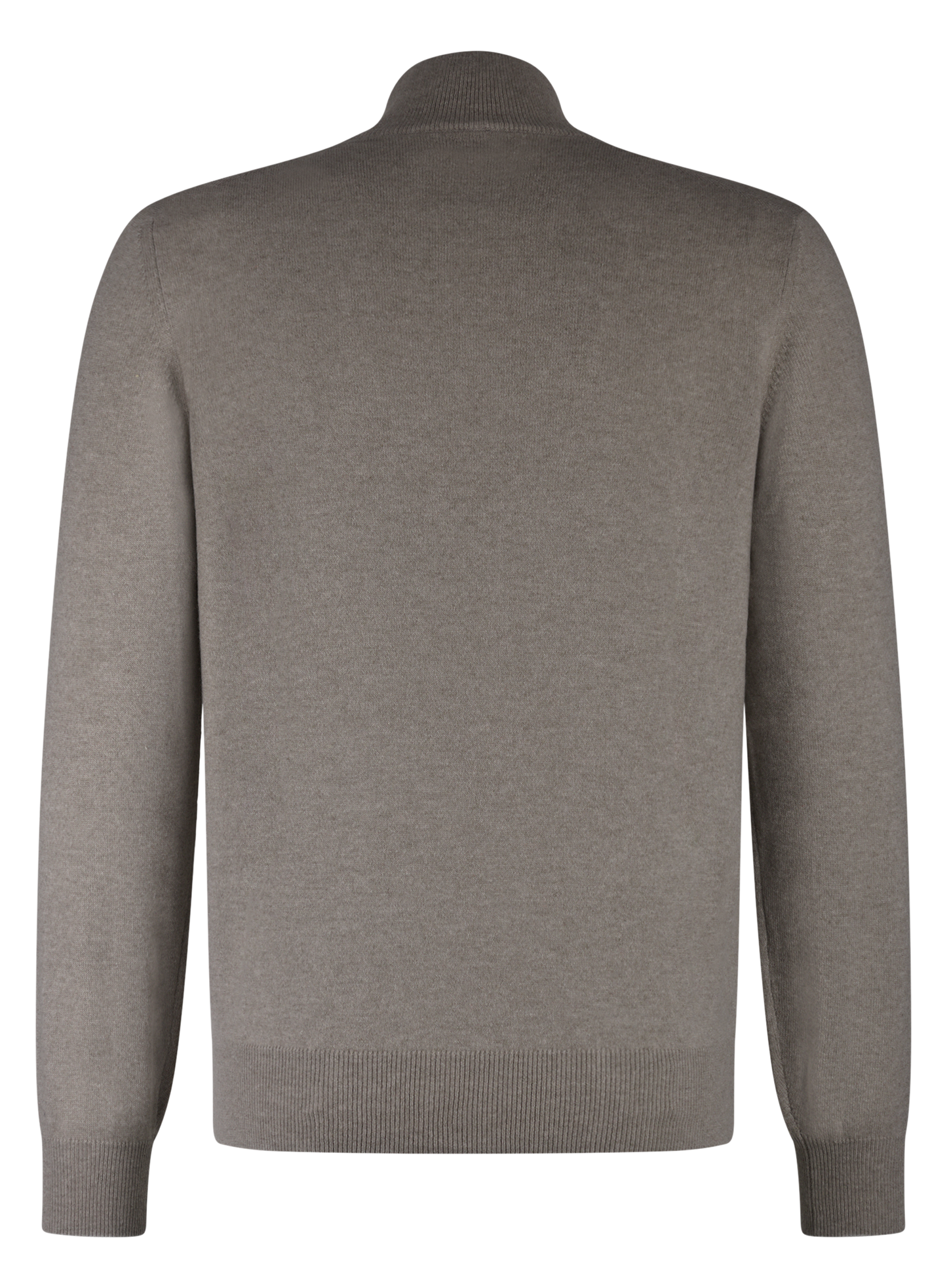Half-zip ritsvest van cashmere | TAUPE