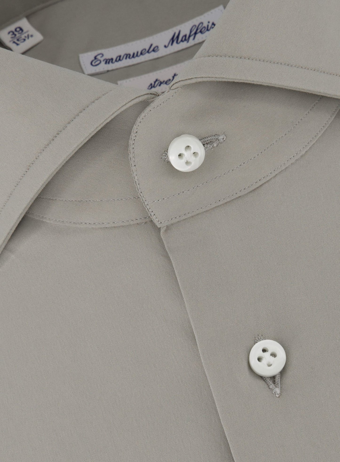 Stretch shirt van katoen | Beige 