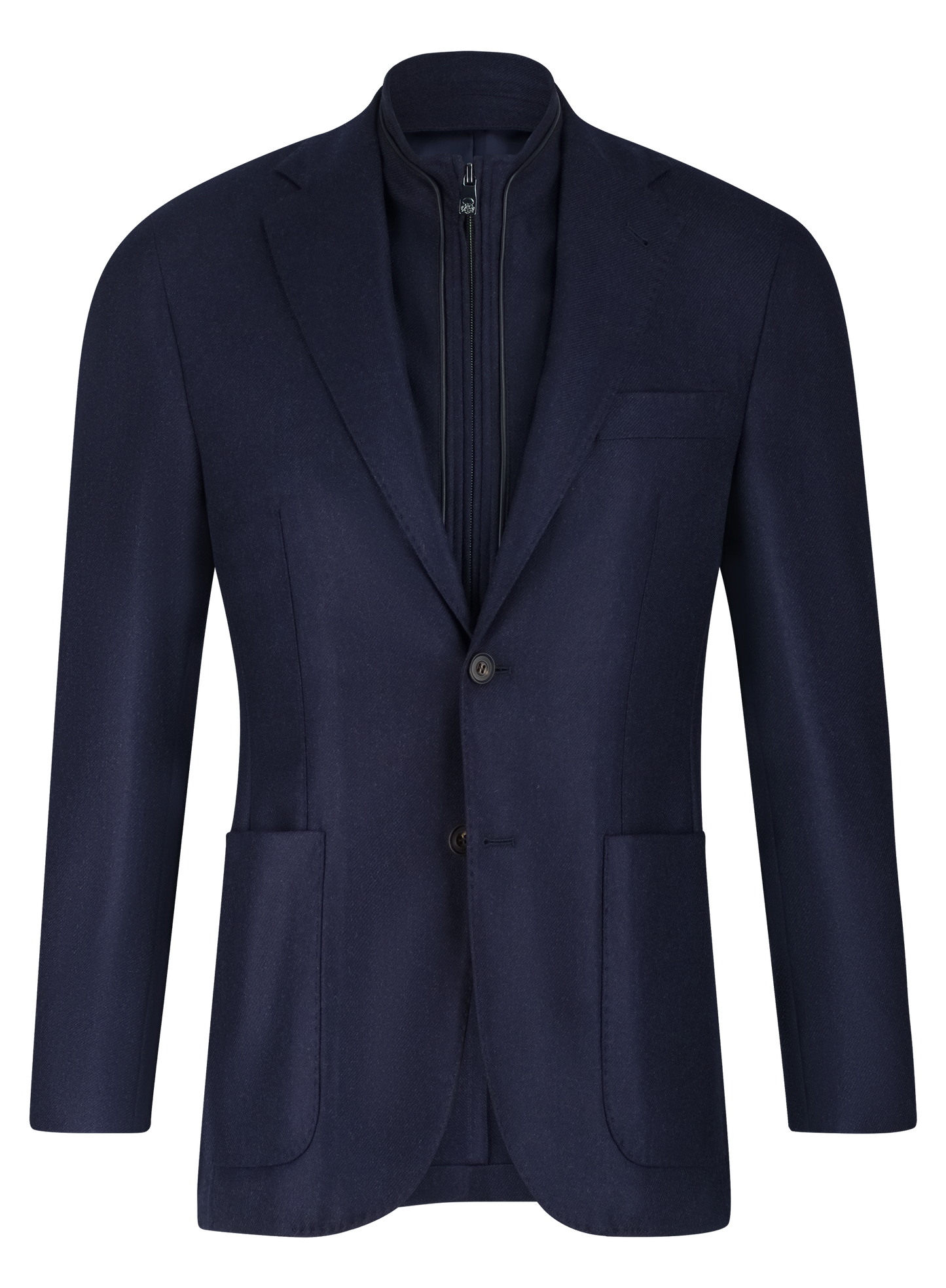 Jasje met uitneembare kraag van wol | BLUE NAVY