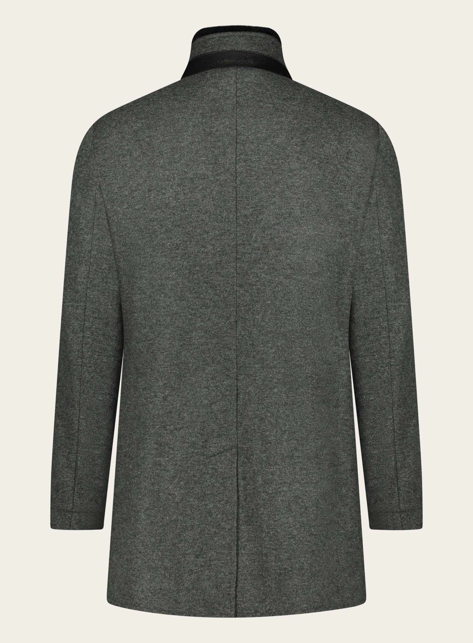 Jas van cashmere | GRIJS-GROEN