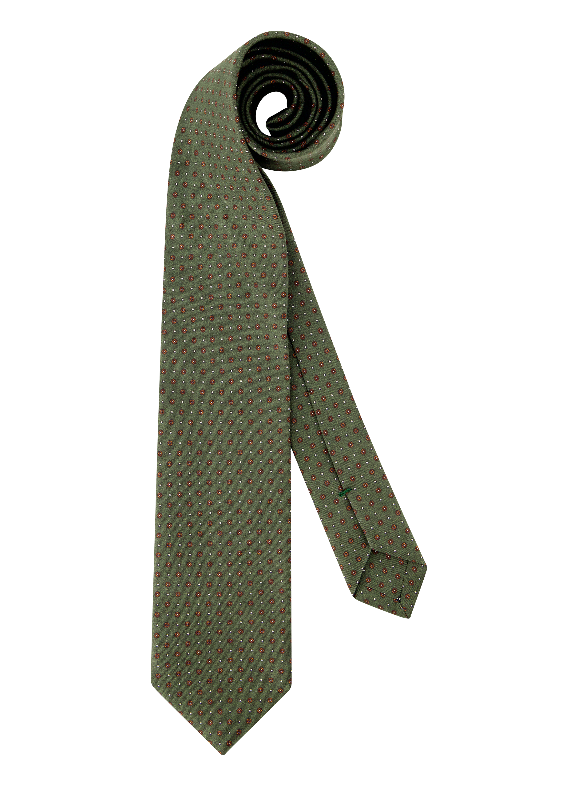 Zijde Stropdas met Bloemenprint | Groen