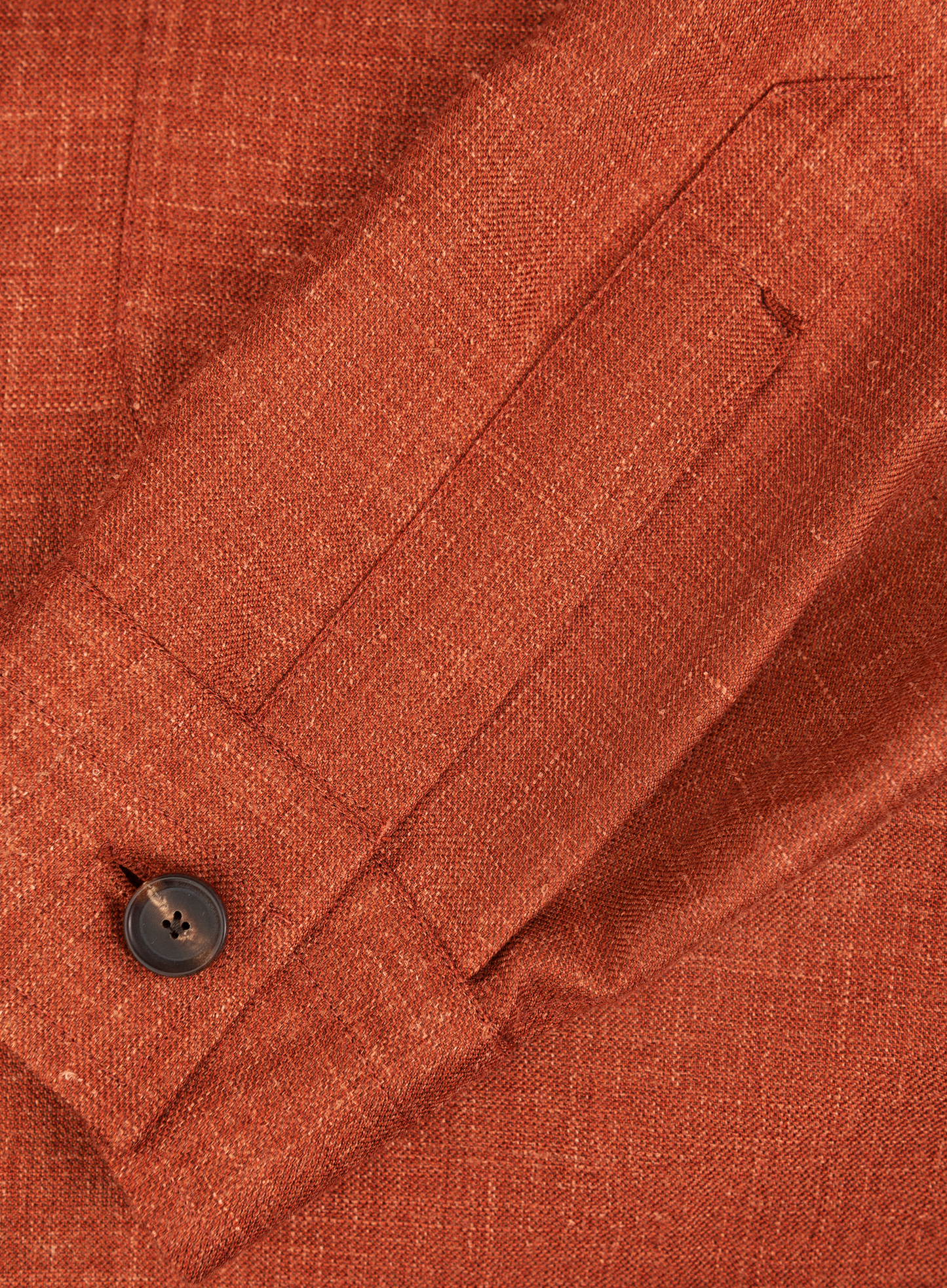 Handgemaakt overshirt van cashmere, zijde en linnen | FULL_WIDTH | Roest