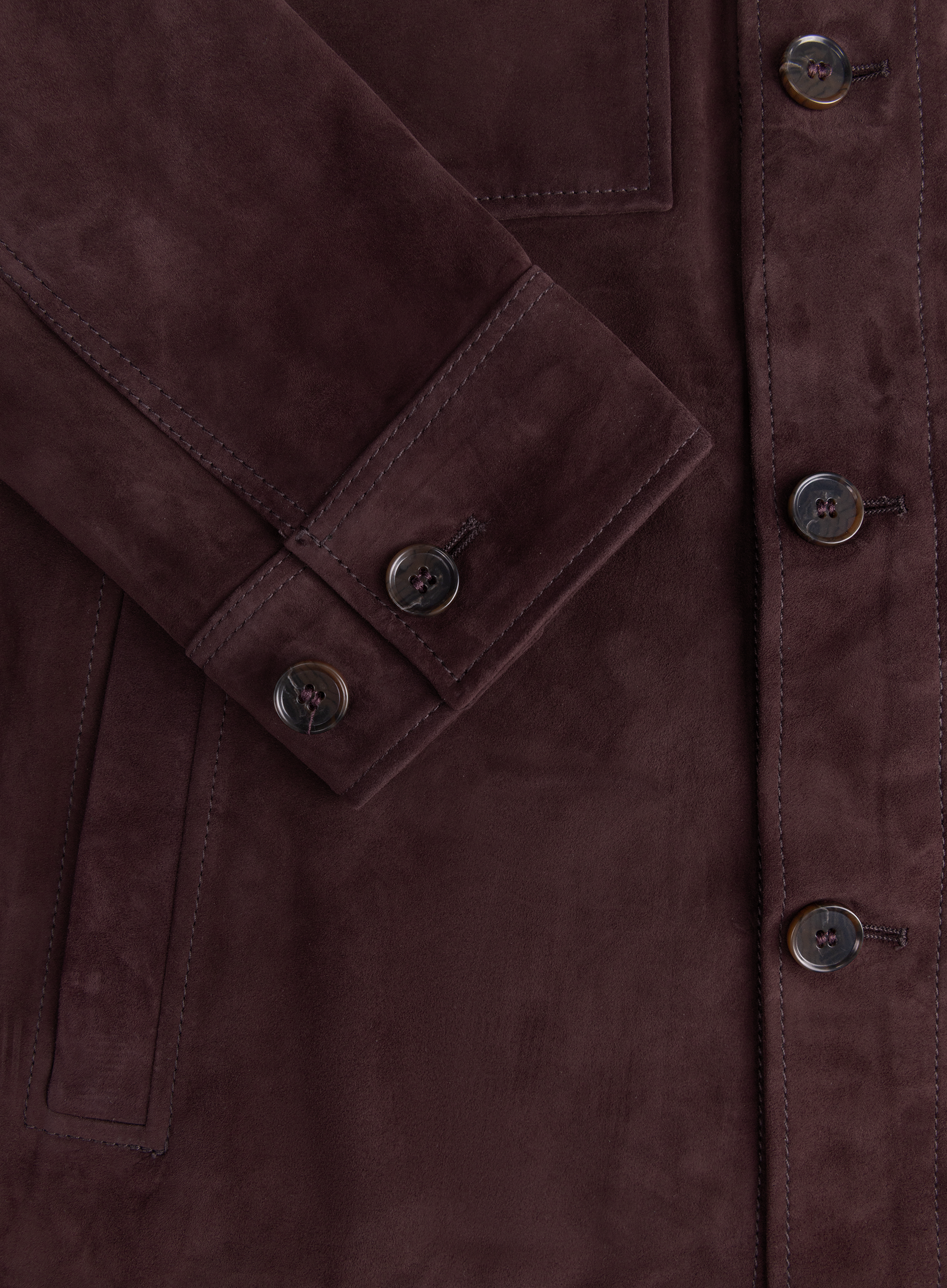 MEX overshirt van suède | DARK BORDEAUX