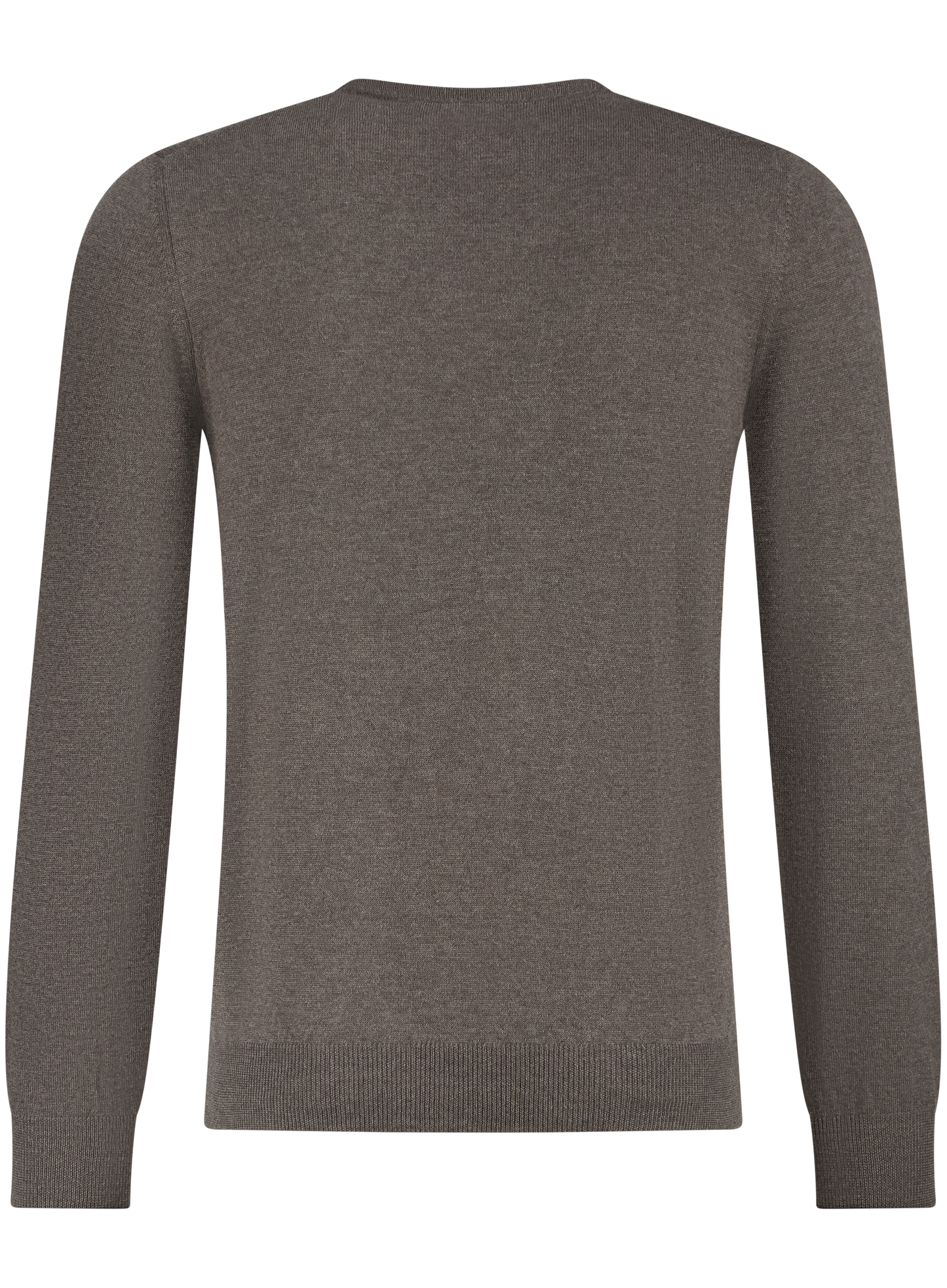 Longsleeve crewneck van wol | Beige-Bruin