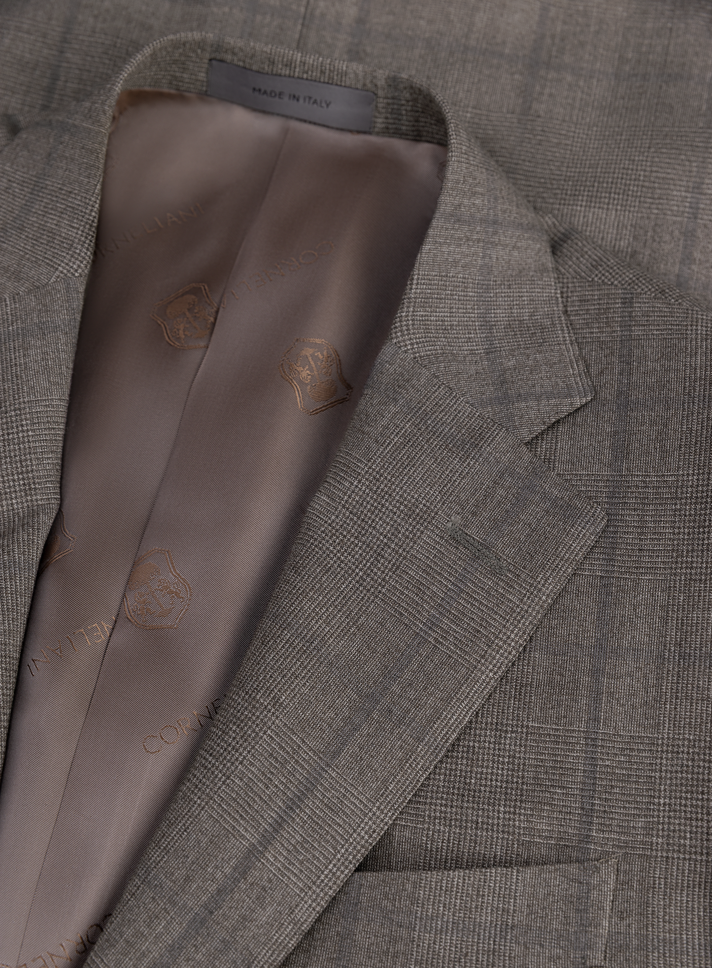 Geruit pak van wol | FULL_WIDTH | TAUPE GRIJS