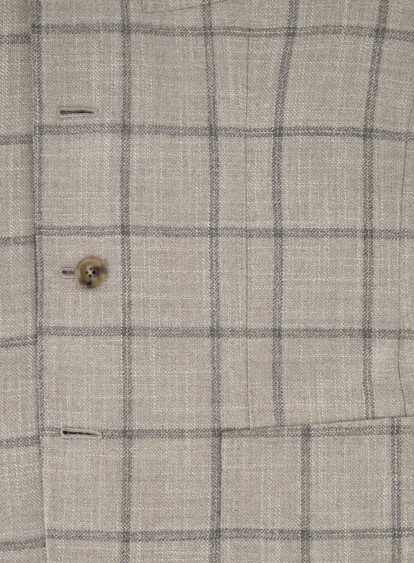 Geruit jasje van wol, zijde en cashmere | Beige