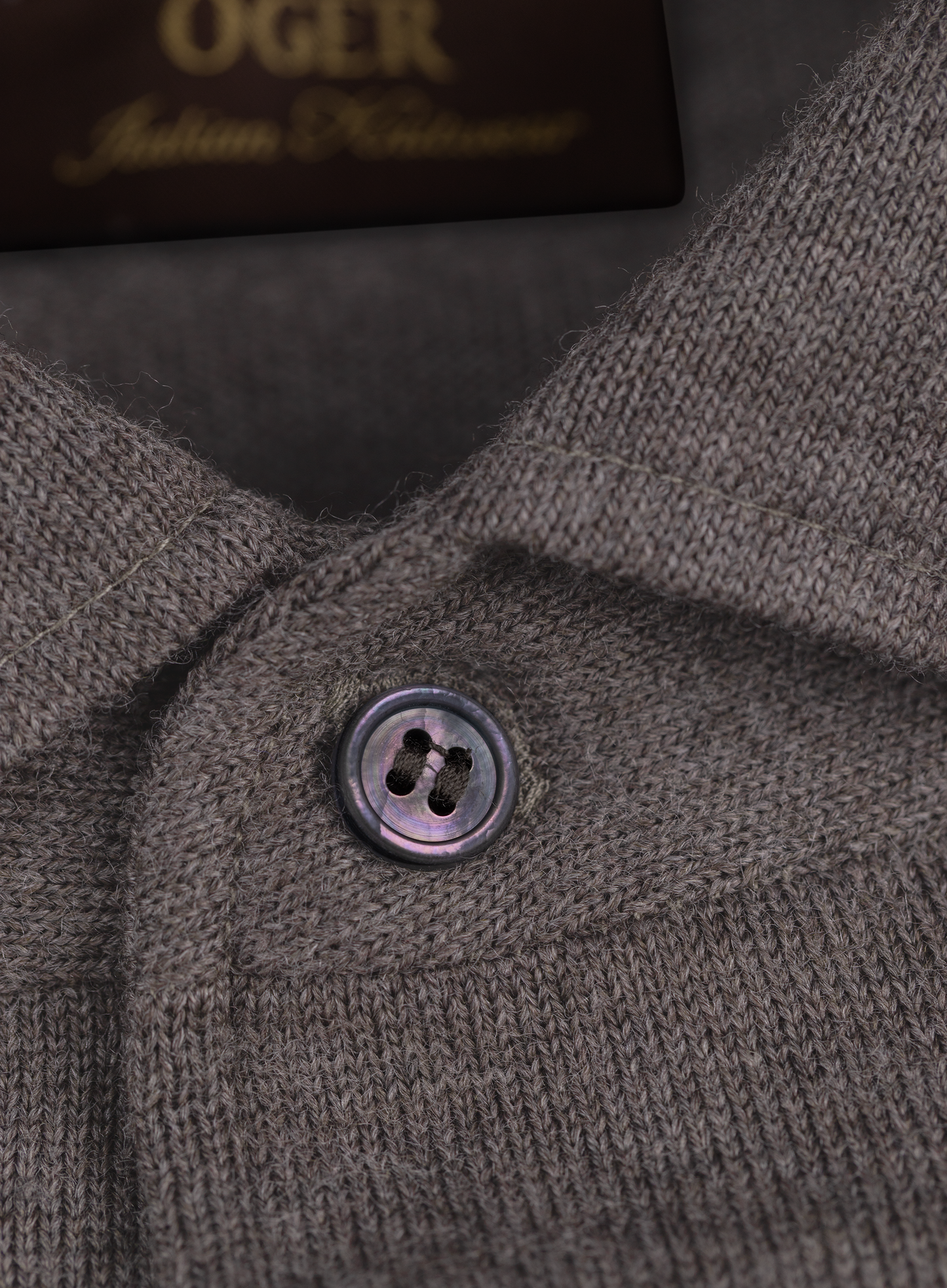 Lange mouwen polo van virgin wol | FULL_WIDTH | TAUPE BRUIN