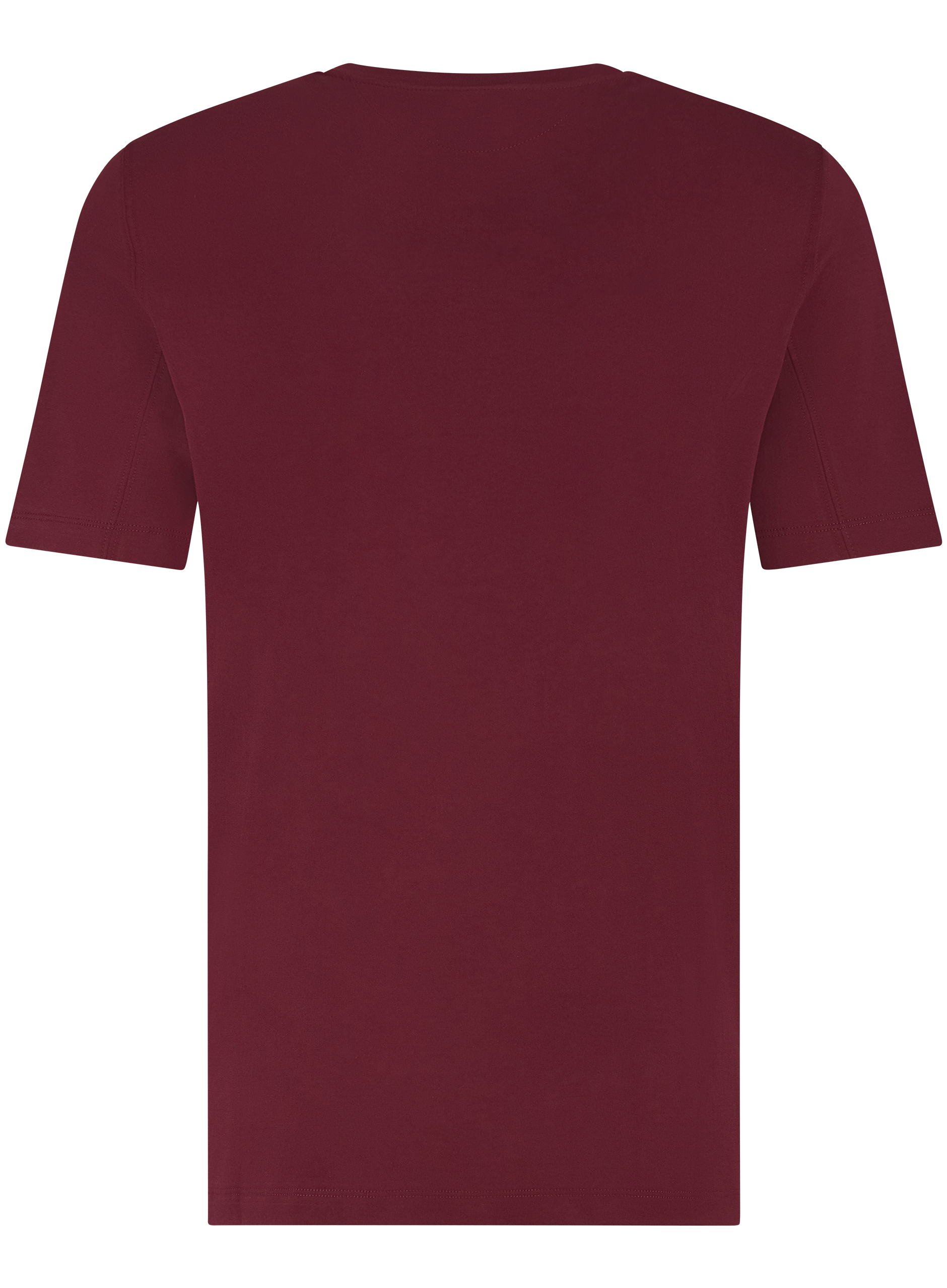 T-shirt van katoen | DARK BORDEAUX