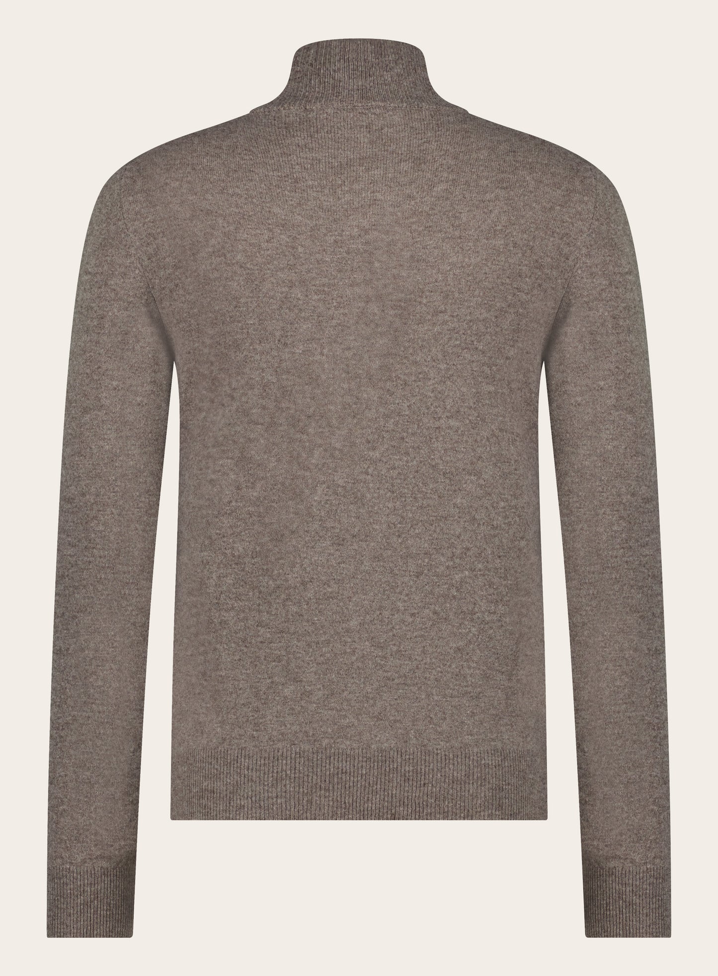 Half-zip van wol en cashmere |TAUPE BRUIN
