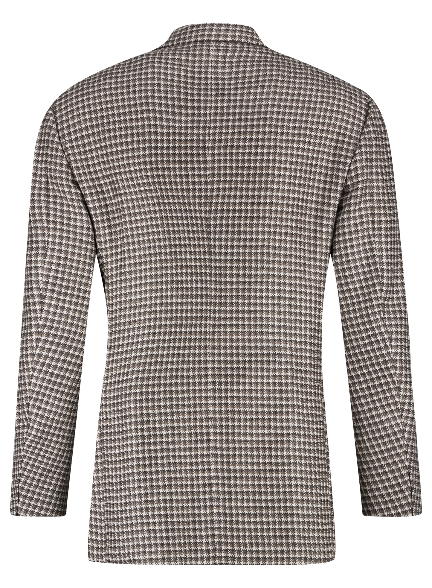 Handgemaakt pied-de-poule jasje van cashmere | Bruin