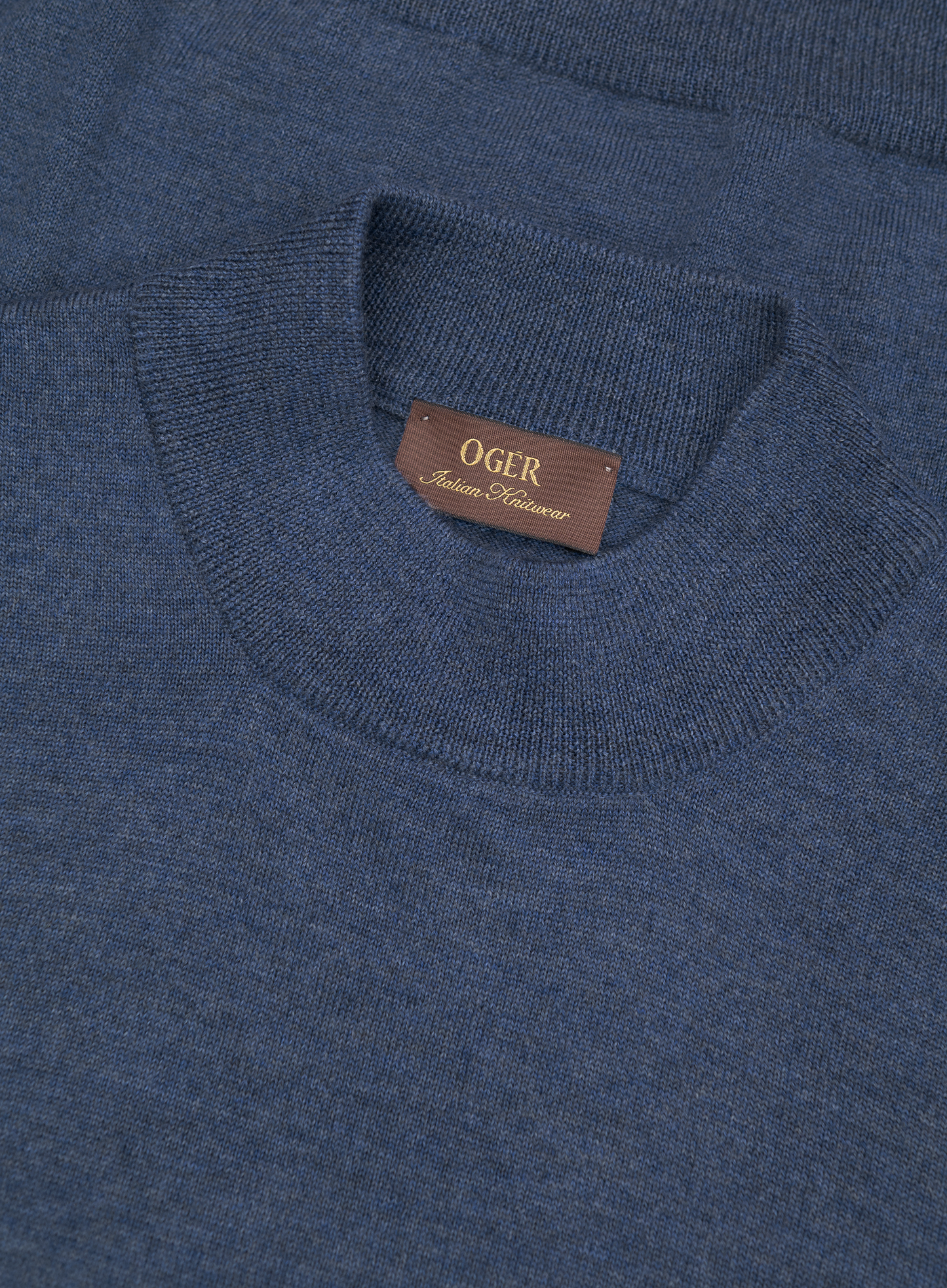 Mockneck trui van virgin wol | FULL_WIDTH | JEANS BLAUW