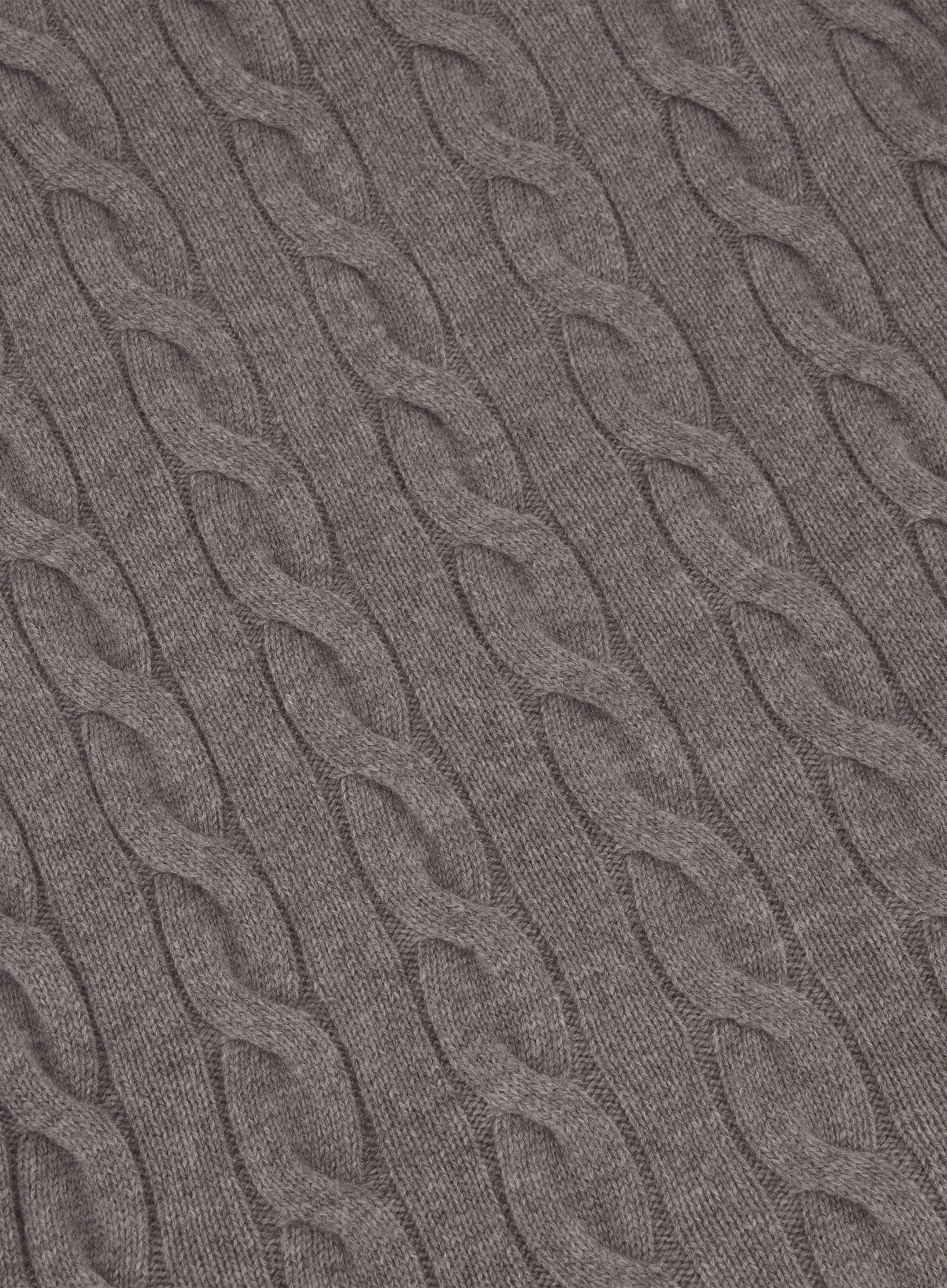 Kabelgebreid ritsvest van wol en cashmere | FULL_WIDTH | TAUPE
