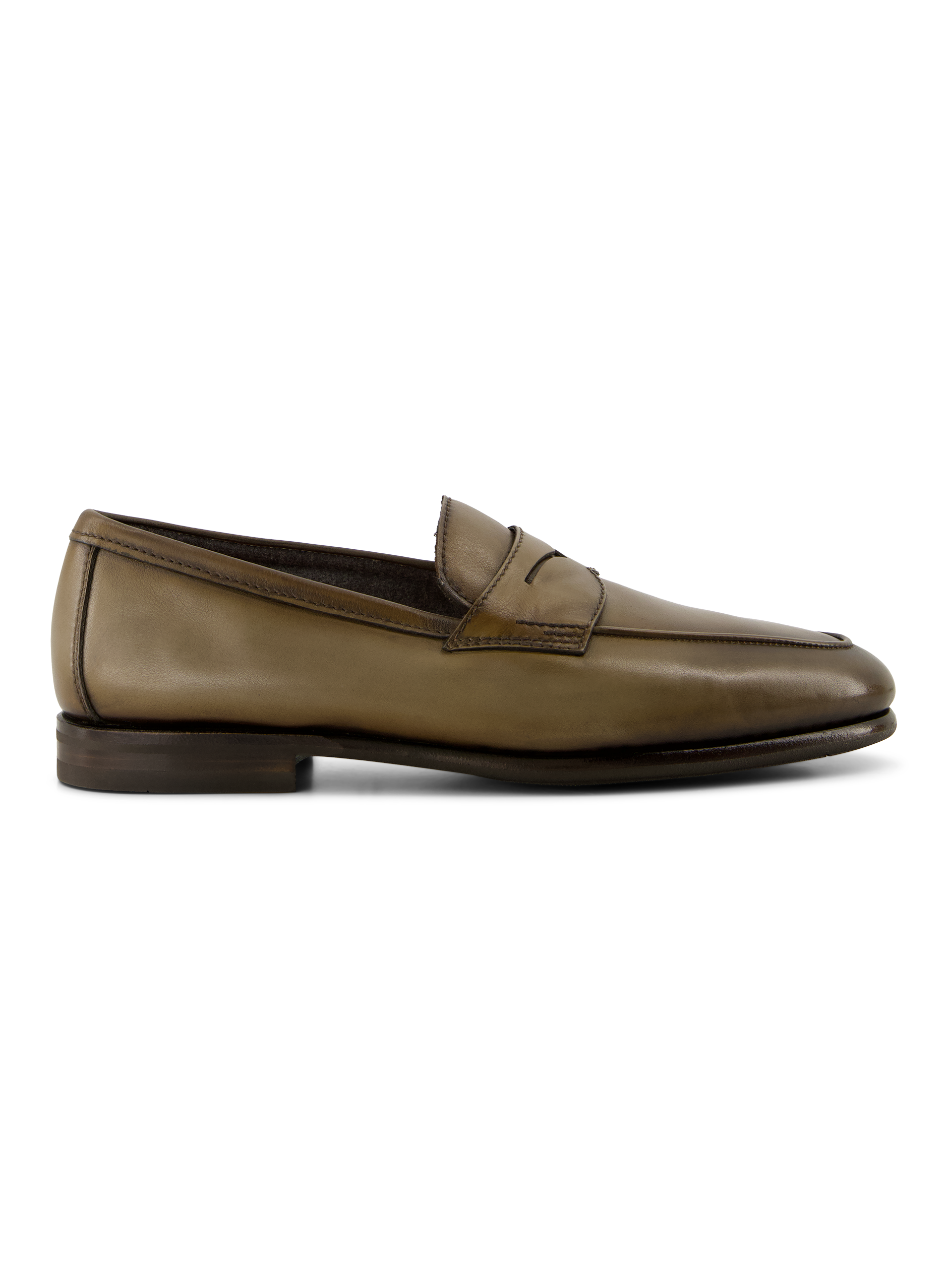 Penny loafers van leer | TAUPE