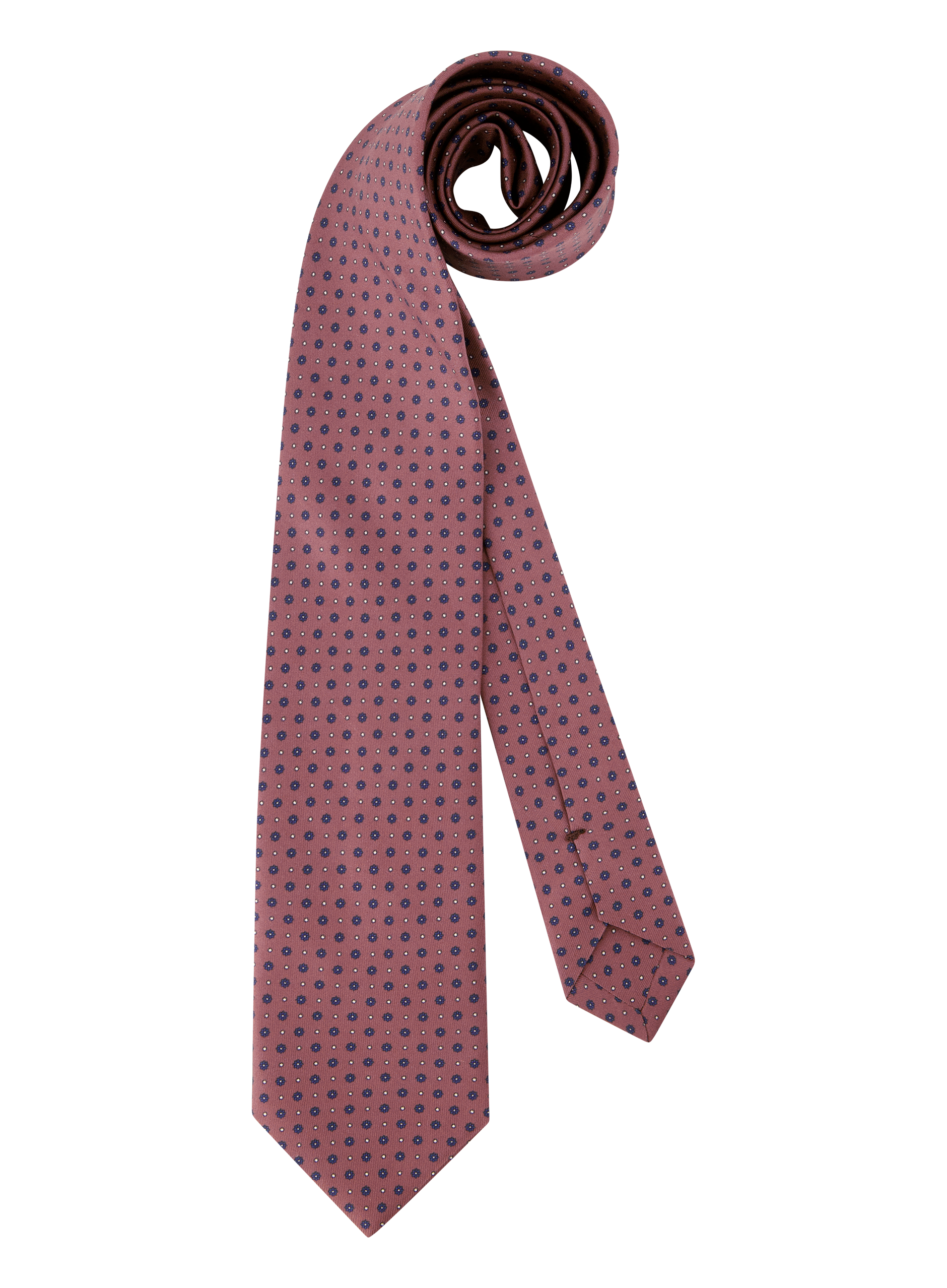 Zijde Stropdas met Bloemenprint | Bruin