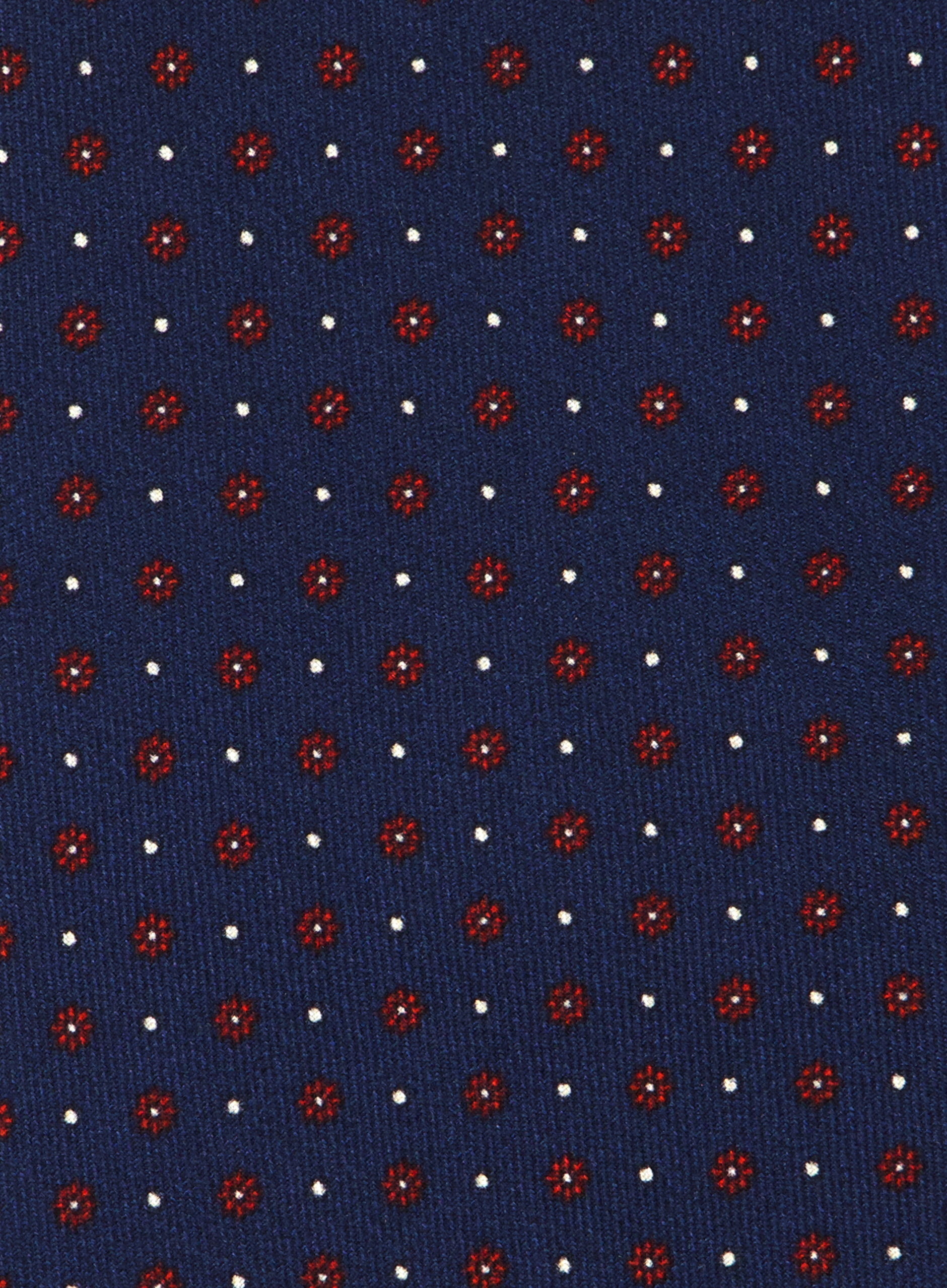 Zijde Stropdas met Bloemenprint | BLUE NAVY