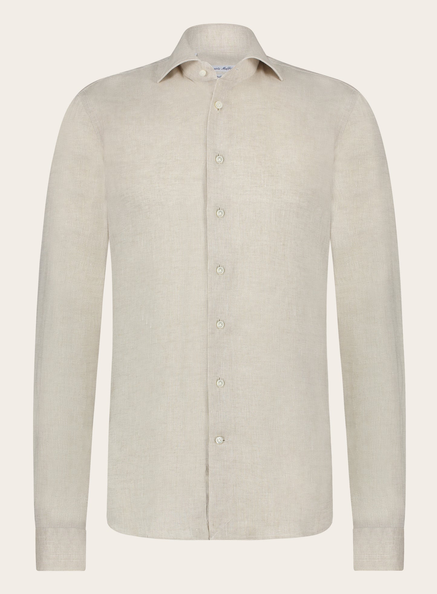 Stretch shirt van linnen | Beige