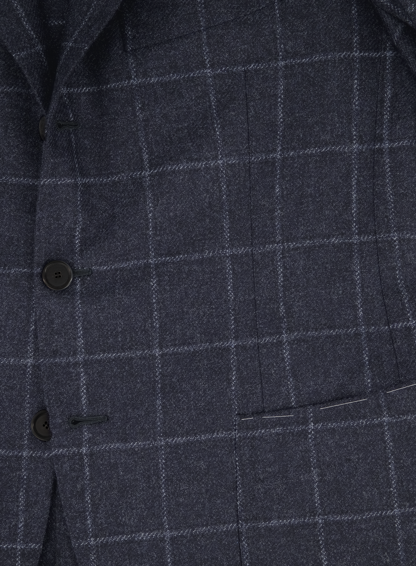 Handgemaakt geruit jasje van cashmere | FULL_WIDTH | BLUE NAVY