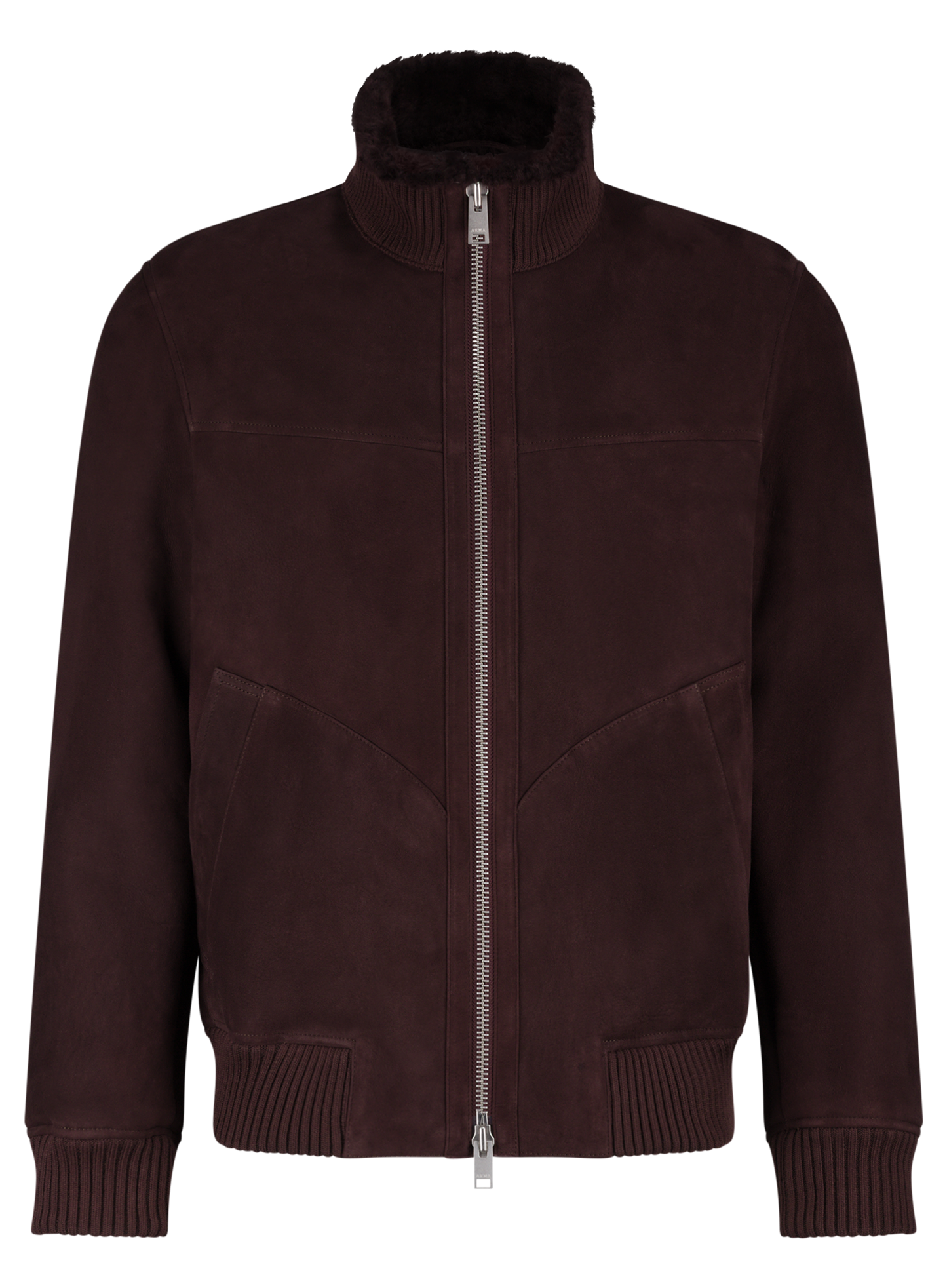 AREK shearling jack van suède | DARK BORDEAUX