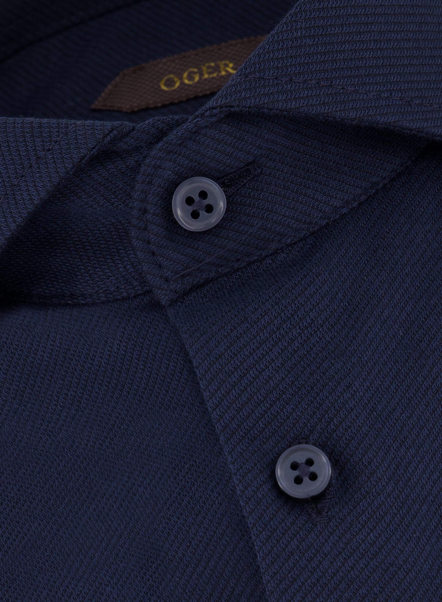 Slim-fit twill shirt van katoen | Blue Navy