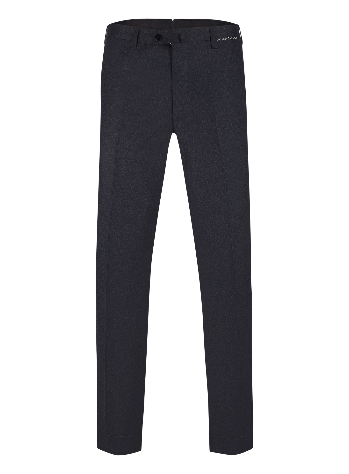 Handgemaakte pantalon van wol en cashmere | Antraciet