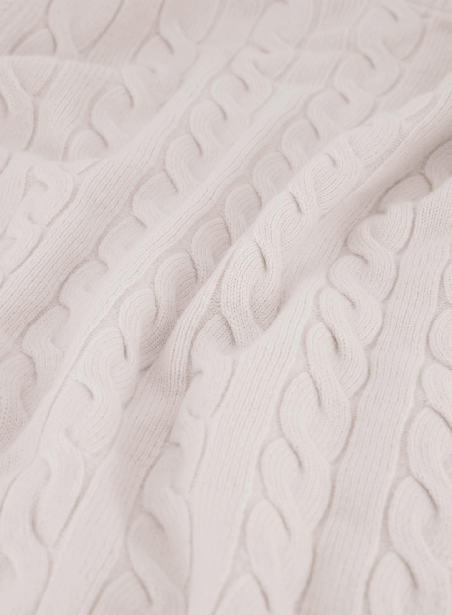 Kabelgebreid ritsvest van wol en cashmere | FULL_WIDTH | L.BEIGE