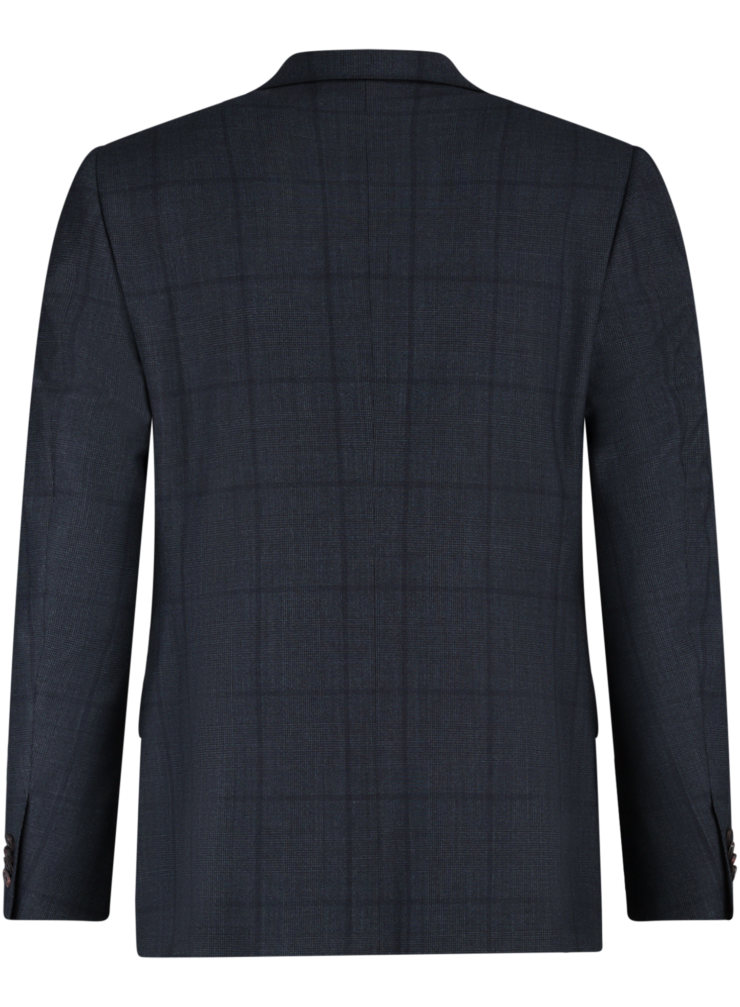 Geruit pak van wol | Blauw