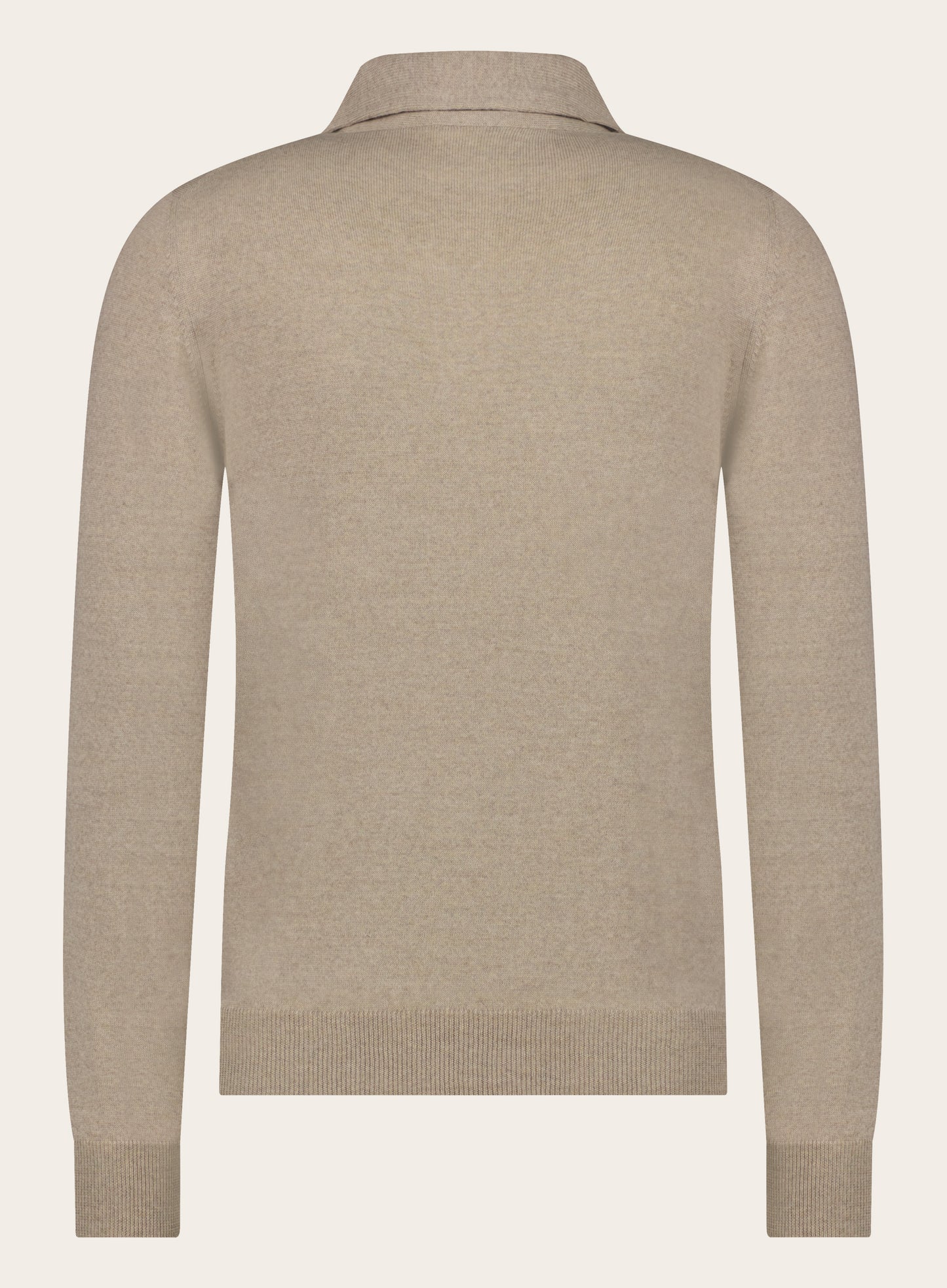 Lange mouw polo van wol | L.BEIGE