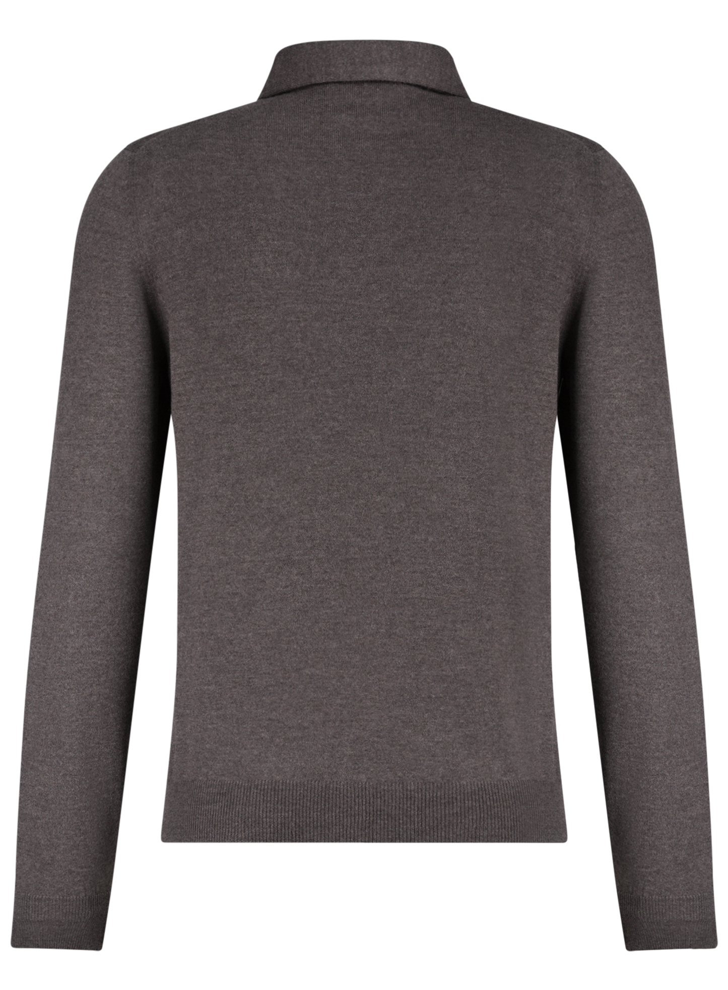 Lange mouwen polo van virgin wol | FULL_WIDTH | TAUPE BRUIN