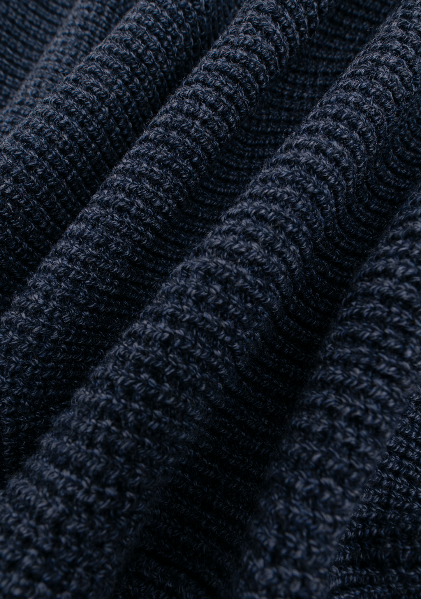 Knitted cardigan van scheerwol | FULL-WIDTH | BLAUW MELEE