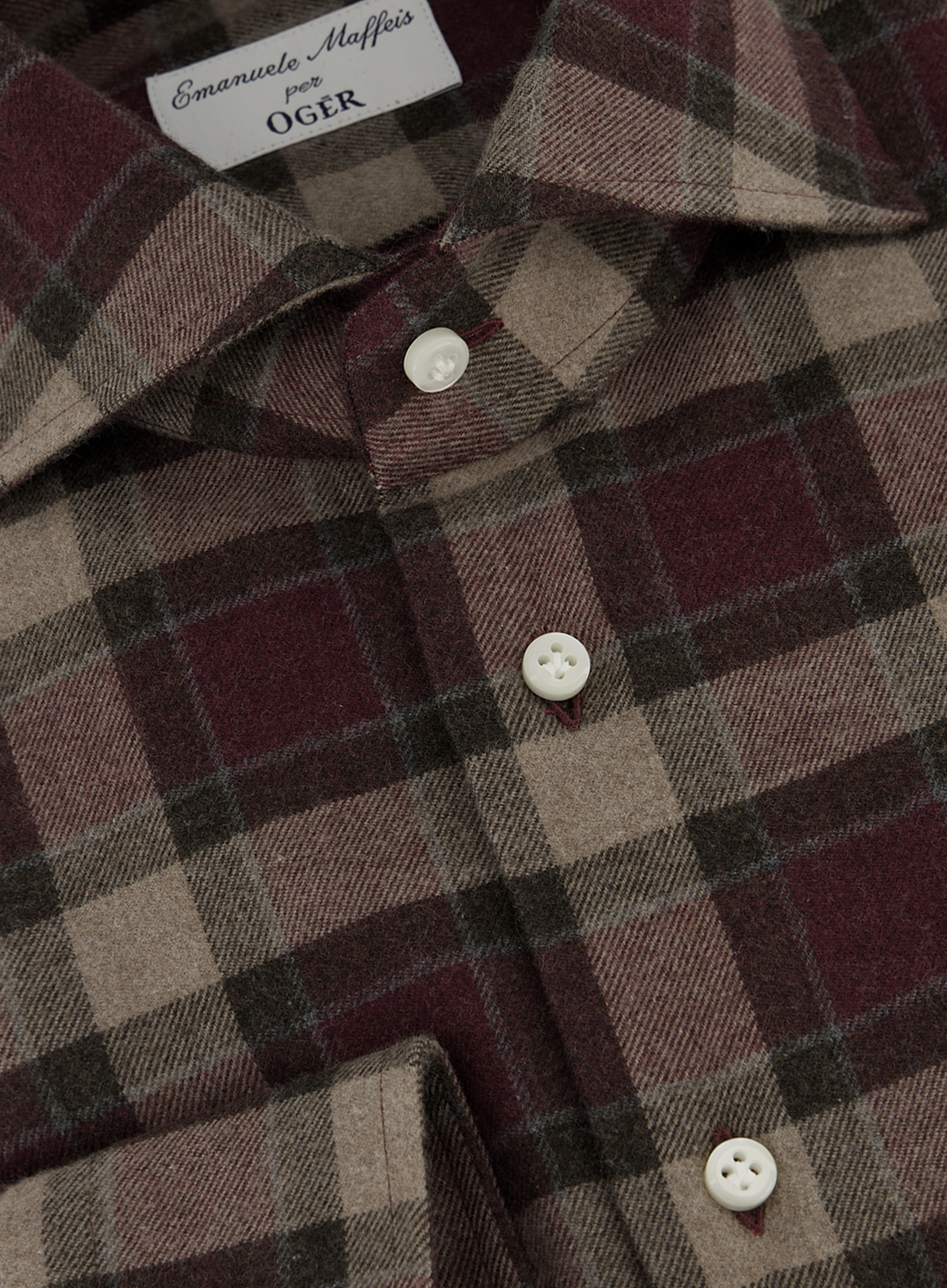 Geruit shirt van katoen | FULL_WIDTH | DARK BORDEAUX
