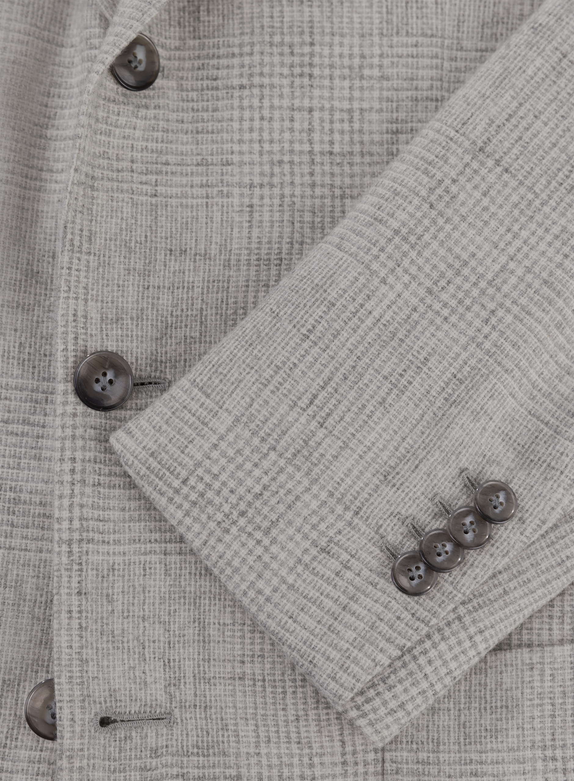 Glencheck jasje van wol en alpaca | FULL_WIDTH | Grijs